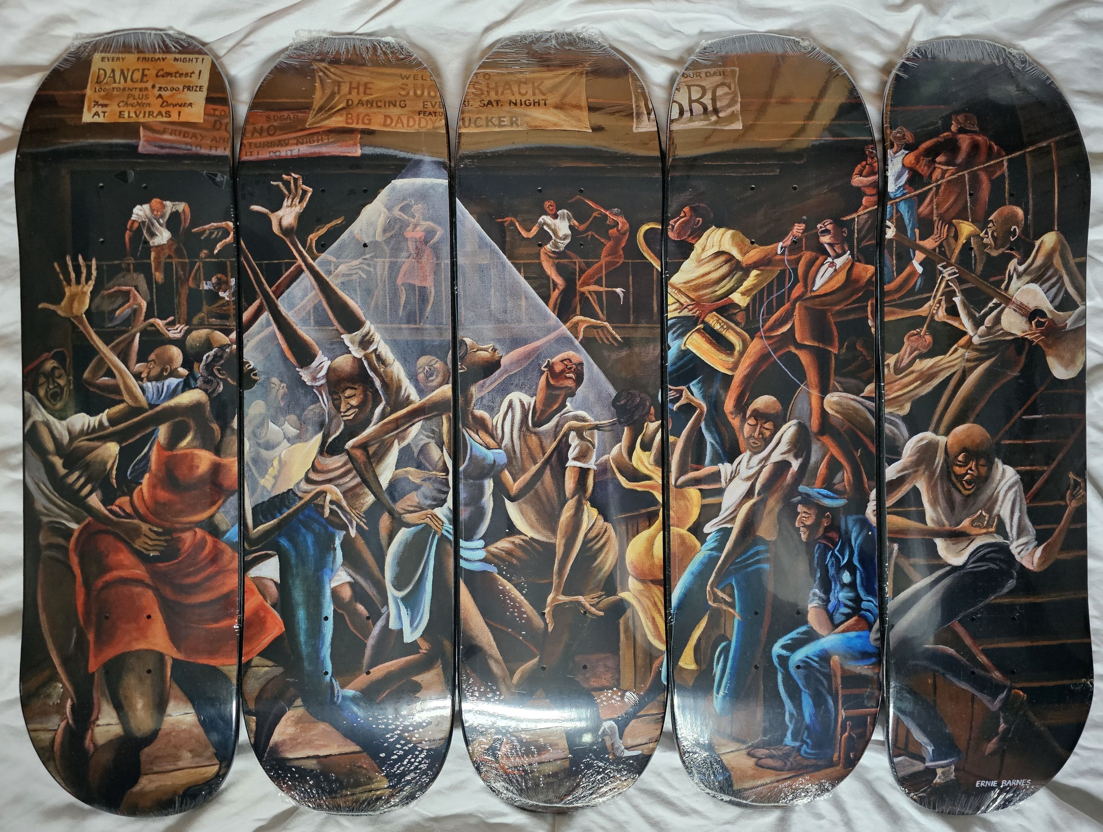 Supreme SUPREME ERNIE BARNES (SET OF 5) SKATEBOARD DECK SET | Grailed