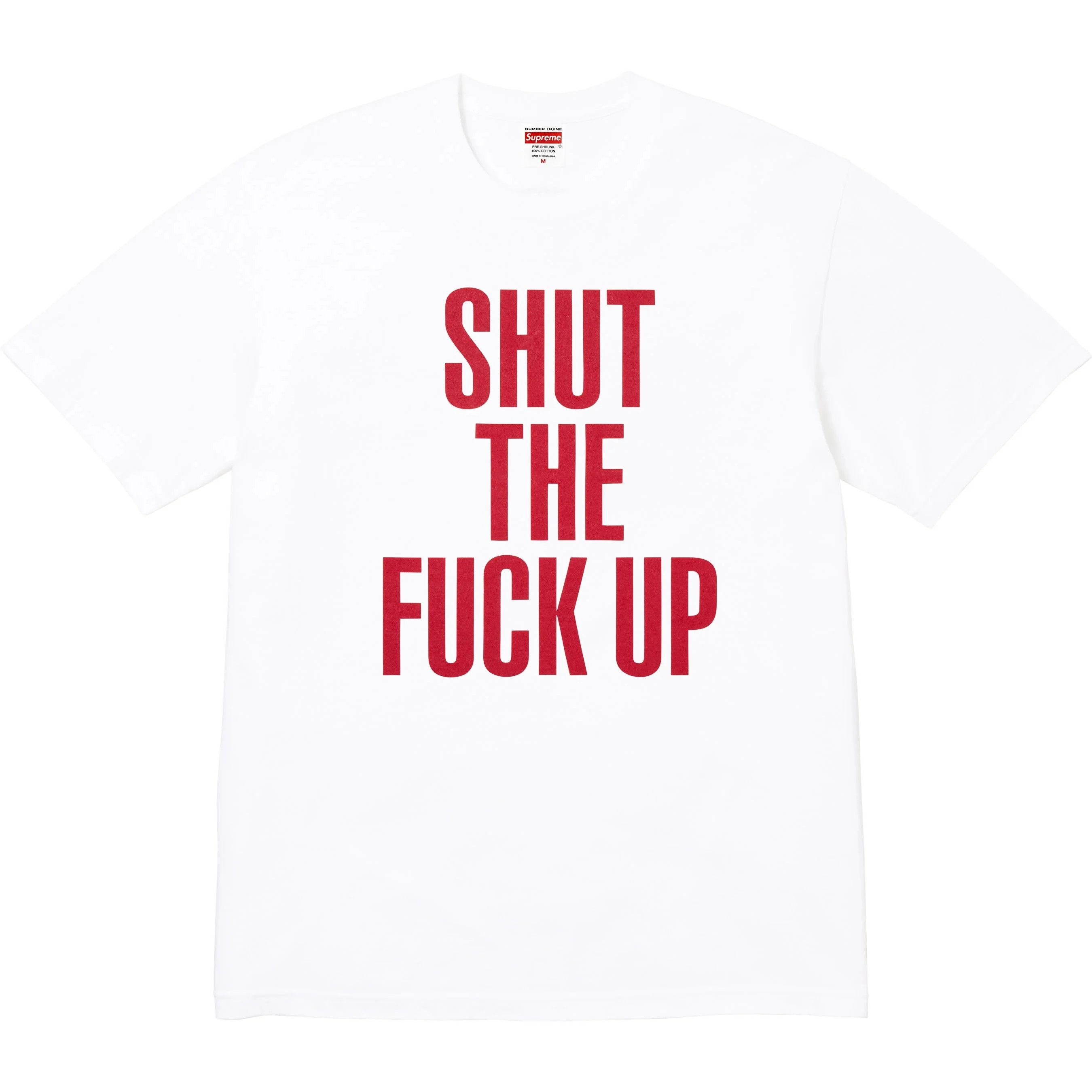 Number (N)ine × Supreme supreme number (n)ine shut the f*ck up tee