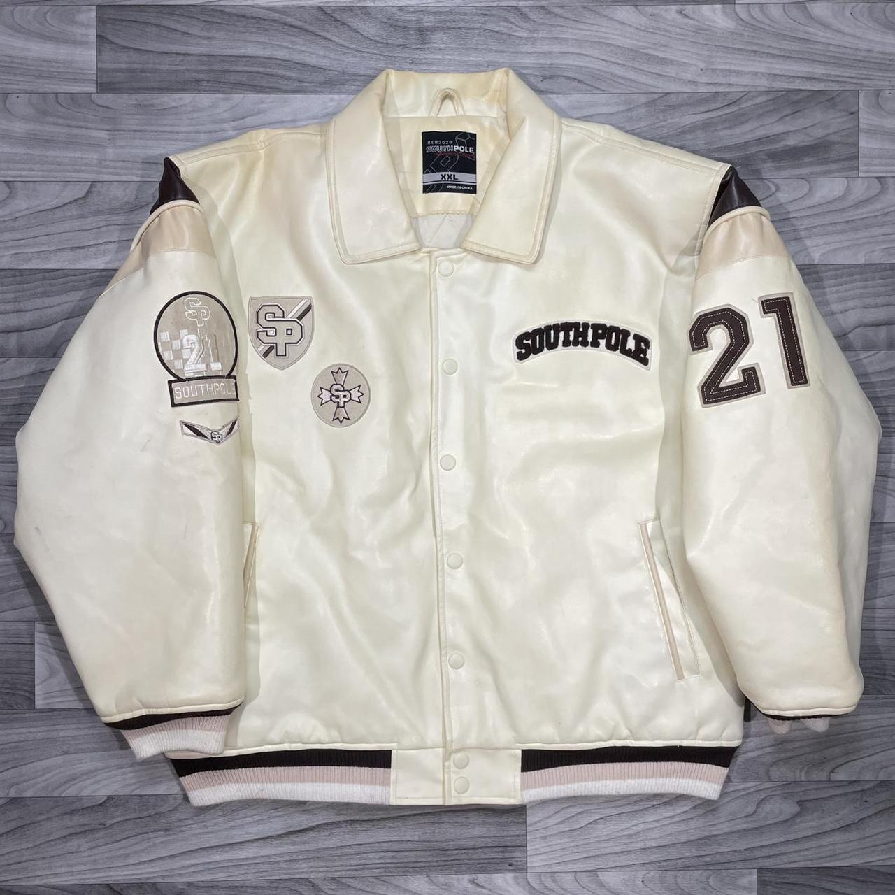 Vintage Southpole Varsity Jacket Mens PVC Letterman | Depop