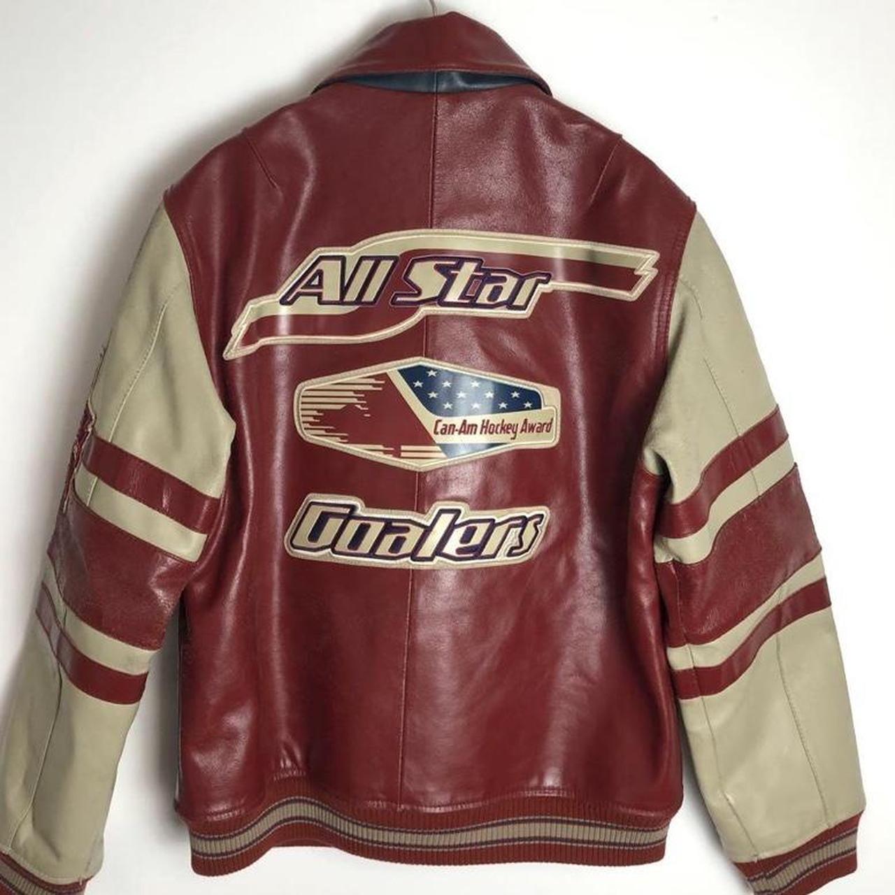 Avirex 'All Star Goalers' Leather Jacket - | Depop