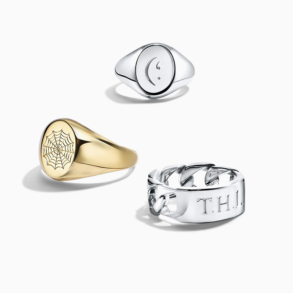 Sixteen Stone by Tiffany ナロー リング ダイヤ プラチナ＆イエロー