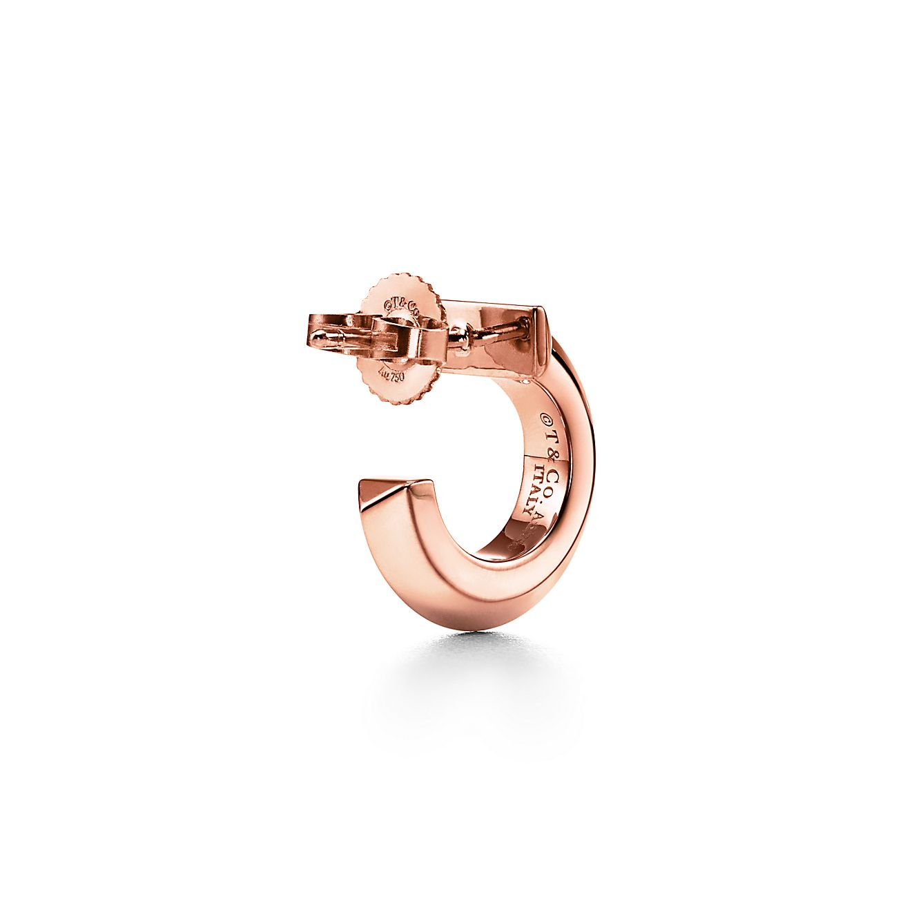 ティファニー T T ワン フープ ピアス ローズゴールド | Tiffany & Co.