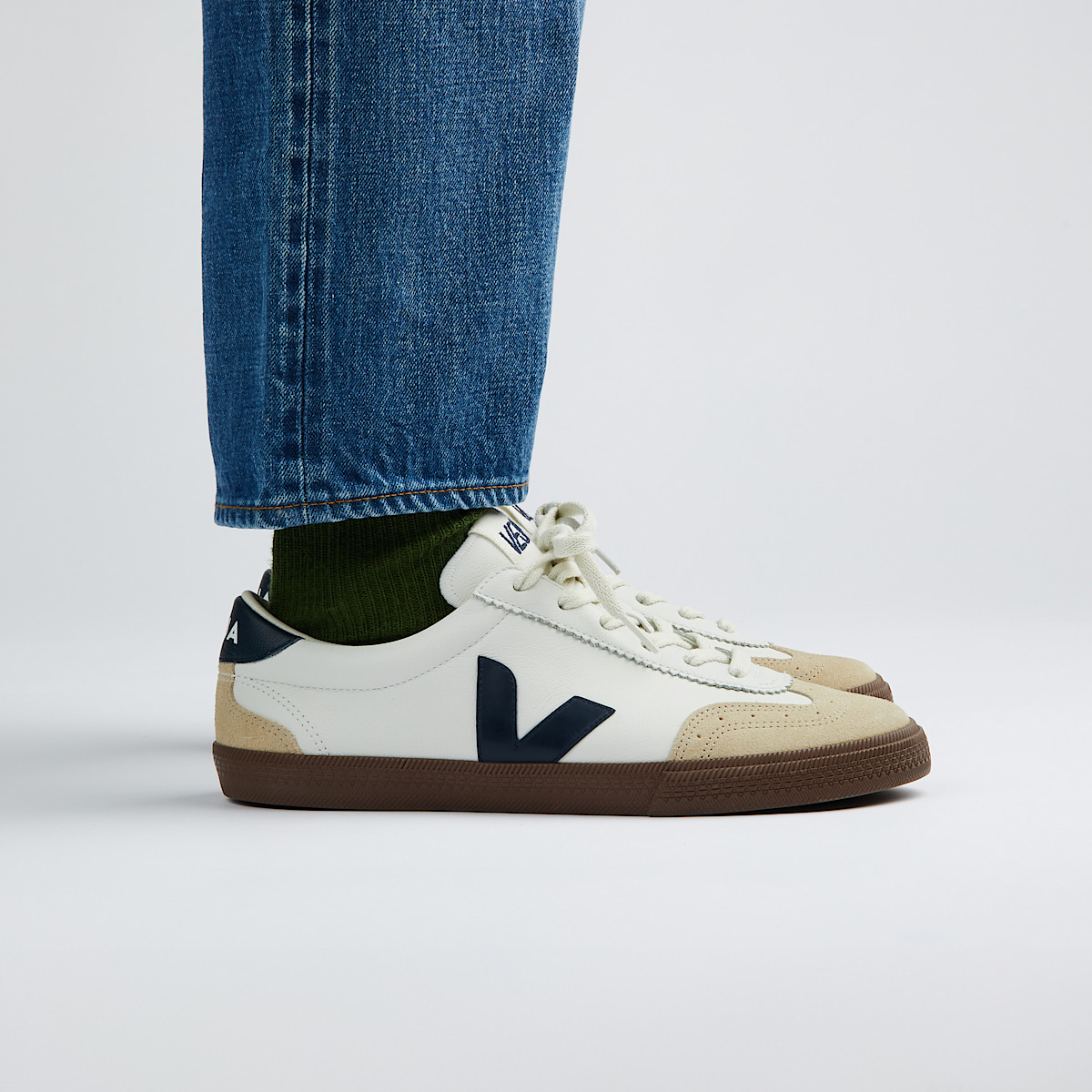 VOLLEY LEATHER WHITE NAUTICO BARK | VEJA