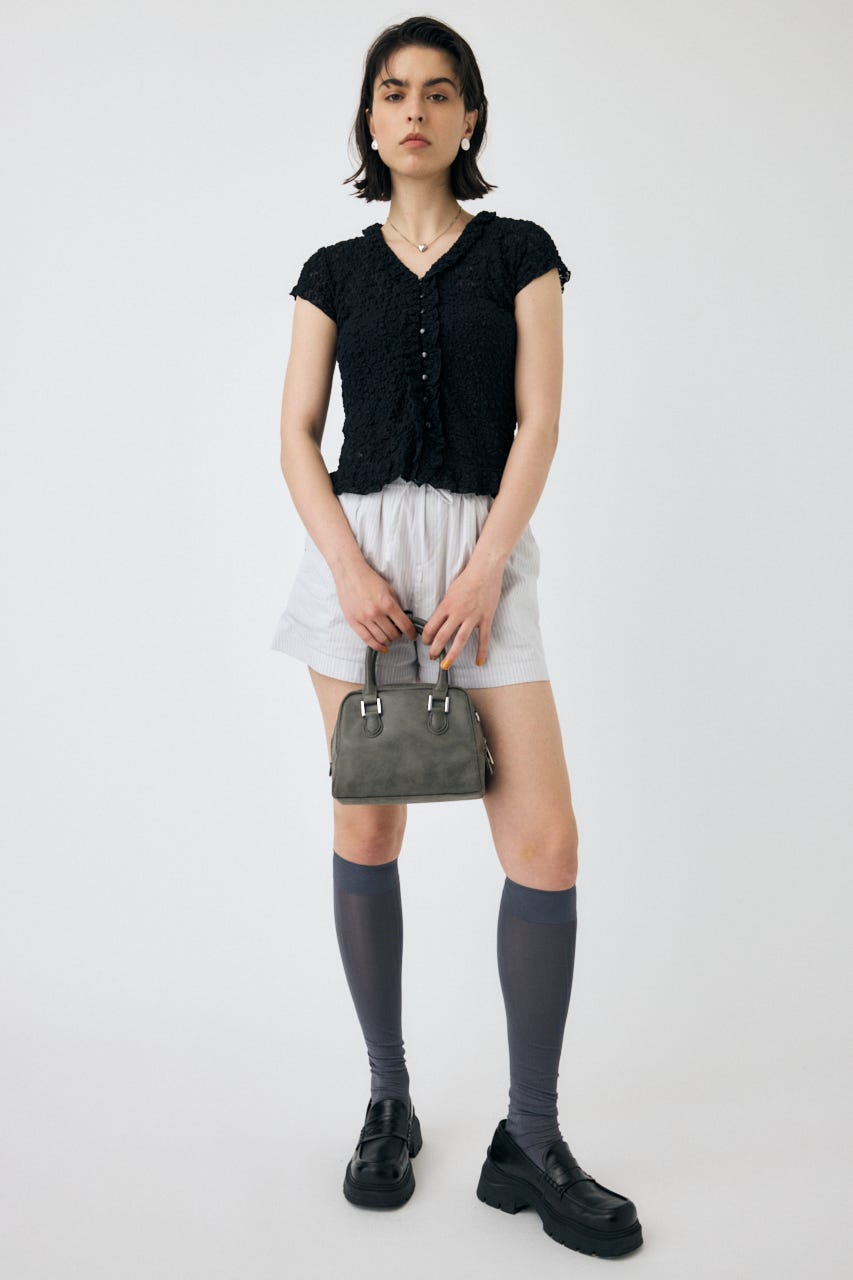 MOUSSY | RUFFLE LACE ノースリーブトップス (Tシャツ・カットソー
