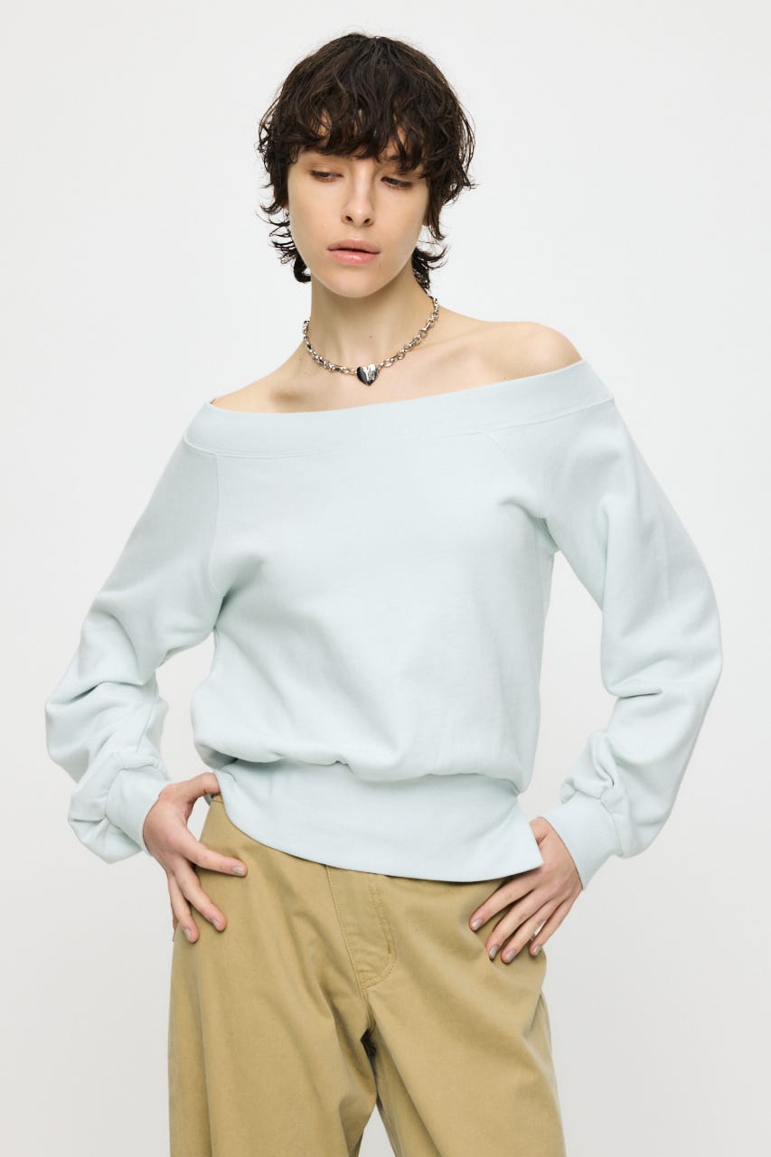 MOUSSY | SIDE SLIT OFF SHOULDER スウェット (スウェット・パーカー