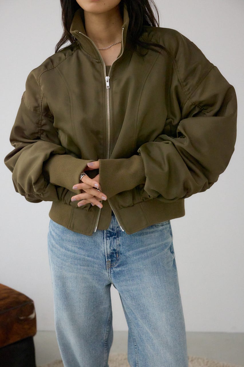 AZUL BY MOUSSY | 【WEB限定】ロングリブサムホールショートMA-1