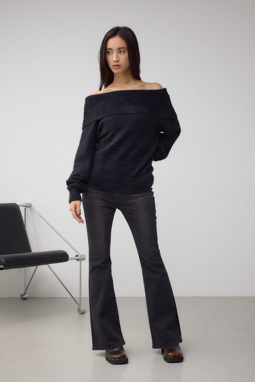 AZUL BY MOUSSY | モヘヤライクオフショルダーニット (ニット ) |SHEL