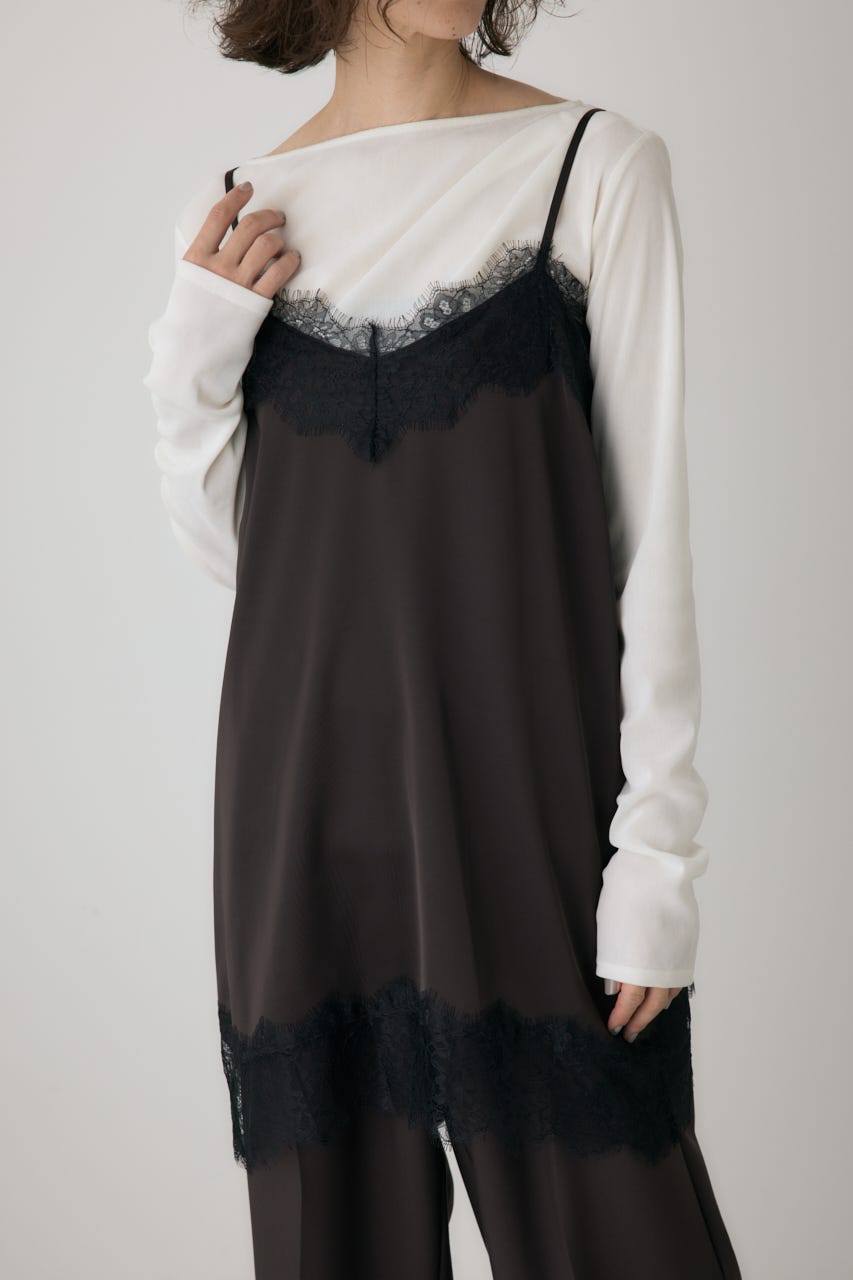 AZUL BY MOUSSY | レースフレアサテンキャミ (キャミソール ) |SHEL