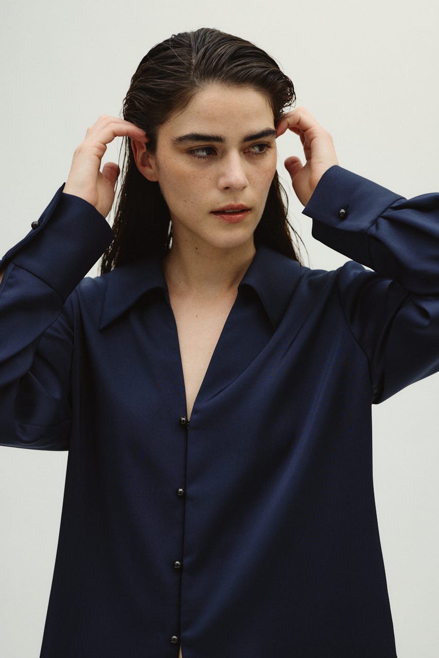RIM.ARK | Open collar slim SH JK (SHIRTS & BLOUSES ) |RIM.ARK