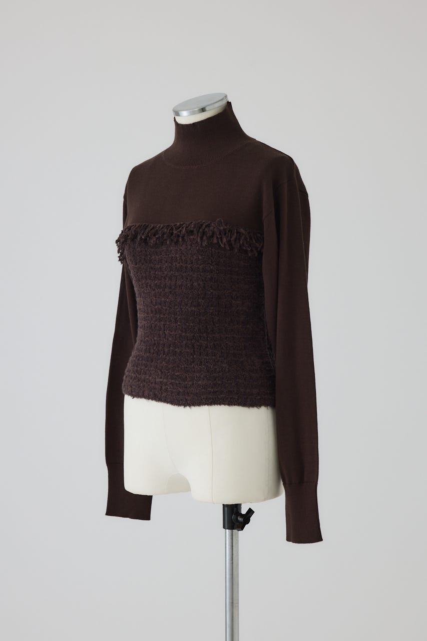 RIM.ARK | Tweed docking knit tops (KNITWEAR ) |RIM.ARK ONLINE STORE