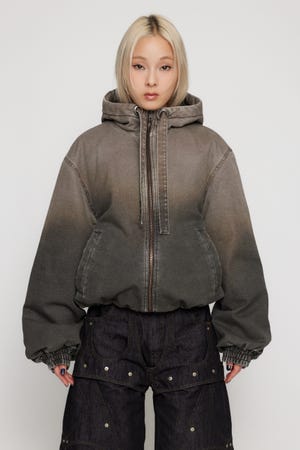 LAGUA GEM | GRADATION COTTON HOODIE ブルゾン (コート ) |SHEL'TTER