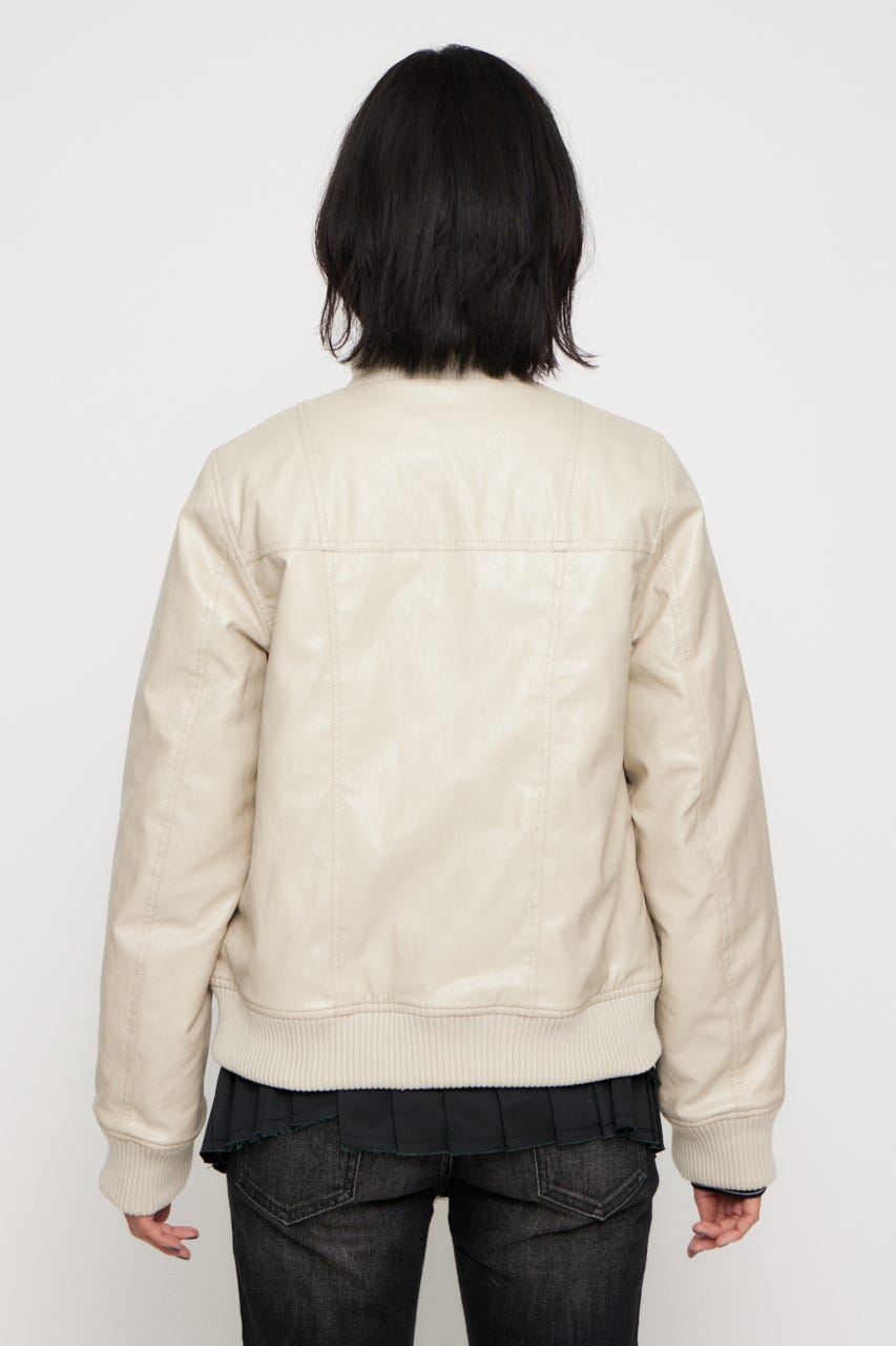 LAGUA GEM | COMPACT FAUX LEATHER ブルゾン (ブルゾン ) |SHEL'TTER