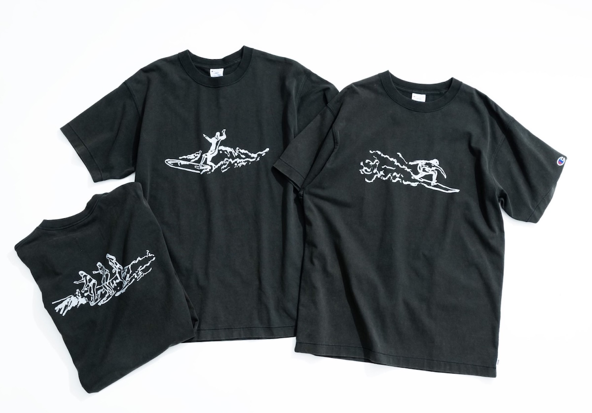 RHC ロンハーマンが「チャンピオン」別注Tシャツを発売 サーフィンを