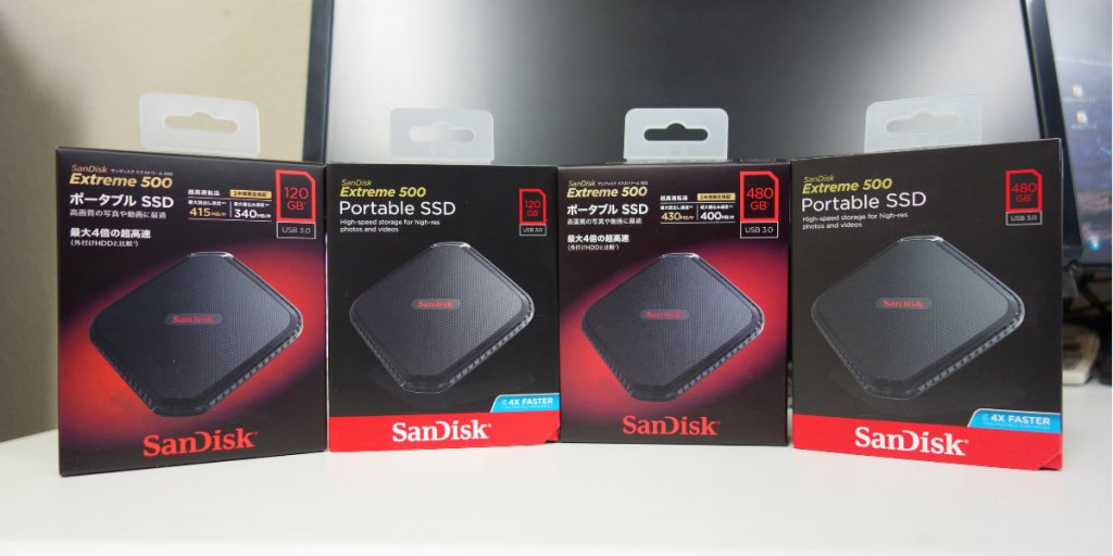 SanDisk Extreme 500 Portable SSDの並行輸入版が特価にて販売中