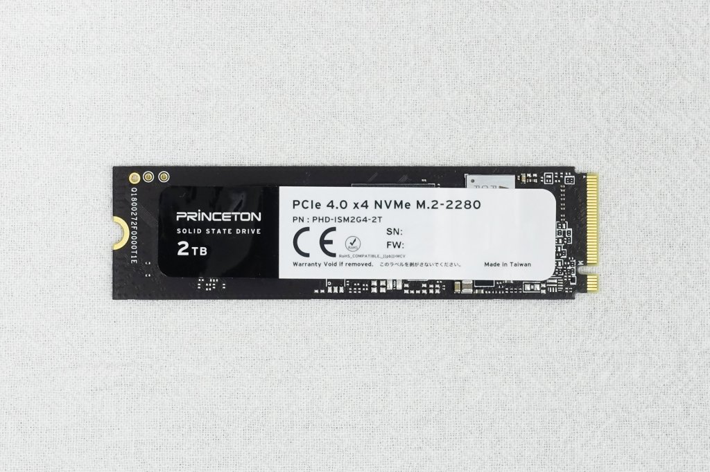 リード最大7,400MB/s、プリンストンからPCIe 4.0X4 NVMe M.2 SSD「PHD