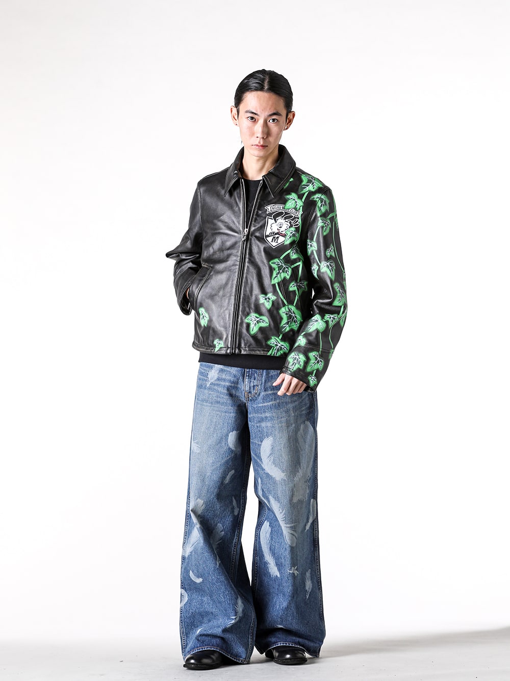 MASU X VERDY 2025SS コラボレーション グラフィックレザージャケット