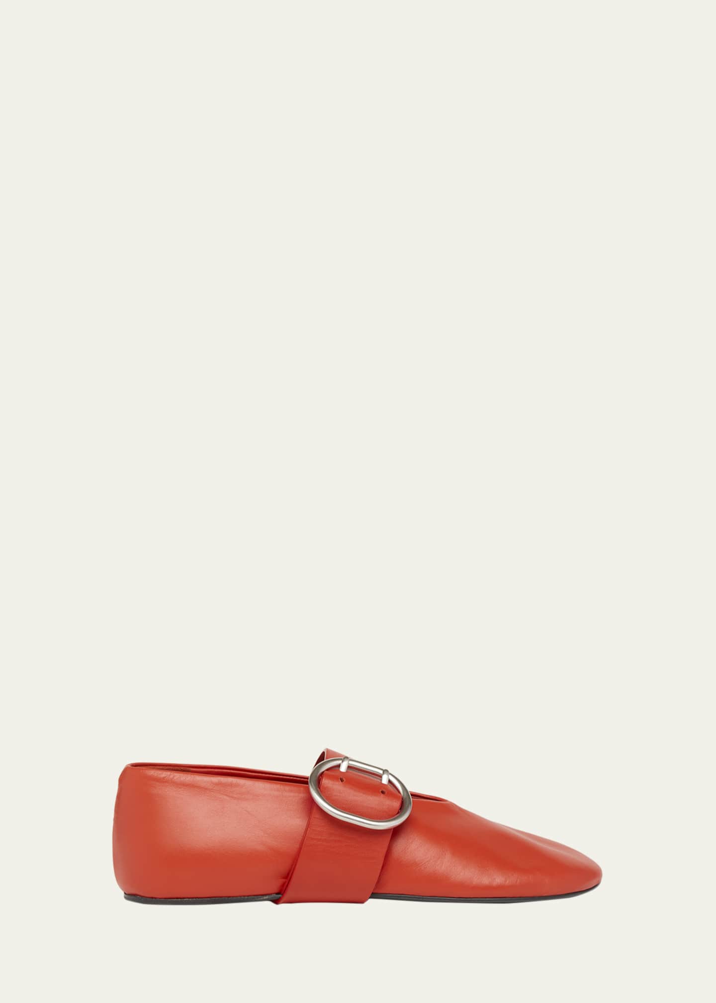 Jil Sander Soft Leather Mary Jane Ballerina Flats - Bergdorf Goodman