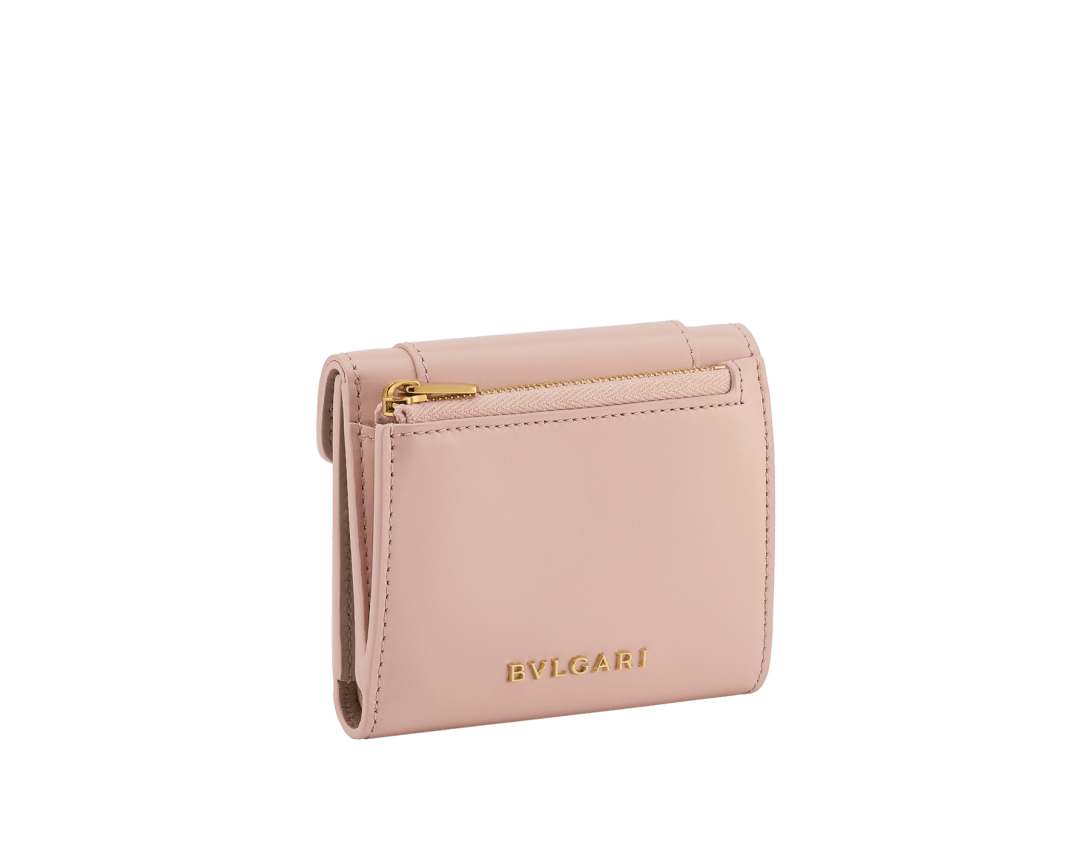 ピンク カーフレザー セルペンティ フォーエバー 三つ折り財布 294593