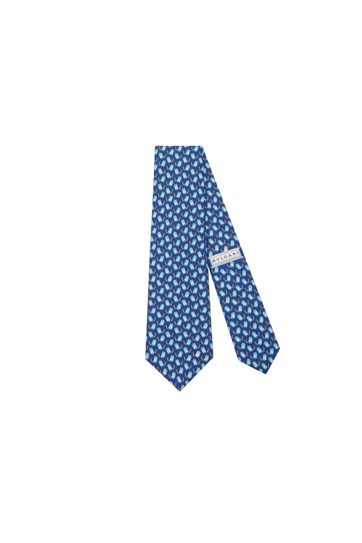 ブルー シルク ピクトリアル セブンフォールドタイ 246316 | ブルガリ