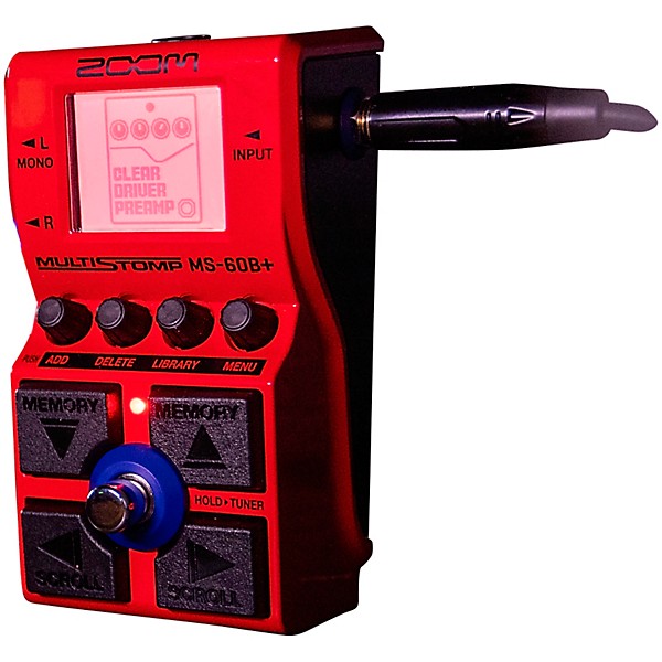 Zoom MS-60B+ MultiStomp Bass Effects Pedal Red | Guitar Center