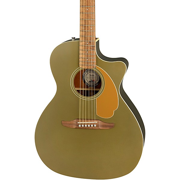 Fender California Newporter Player Acoustic-Electric Guitar Olive
