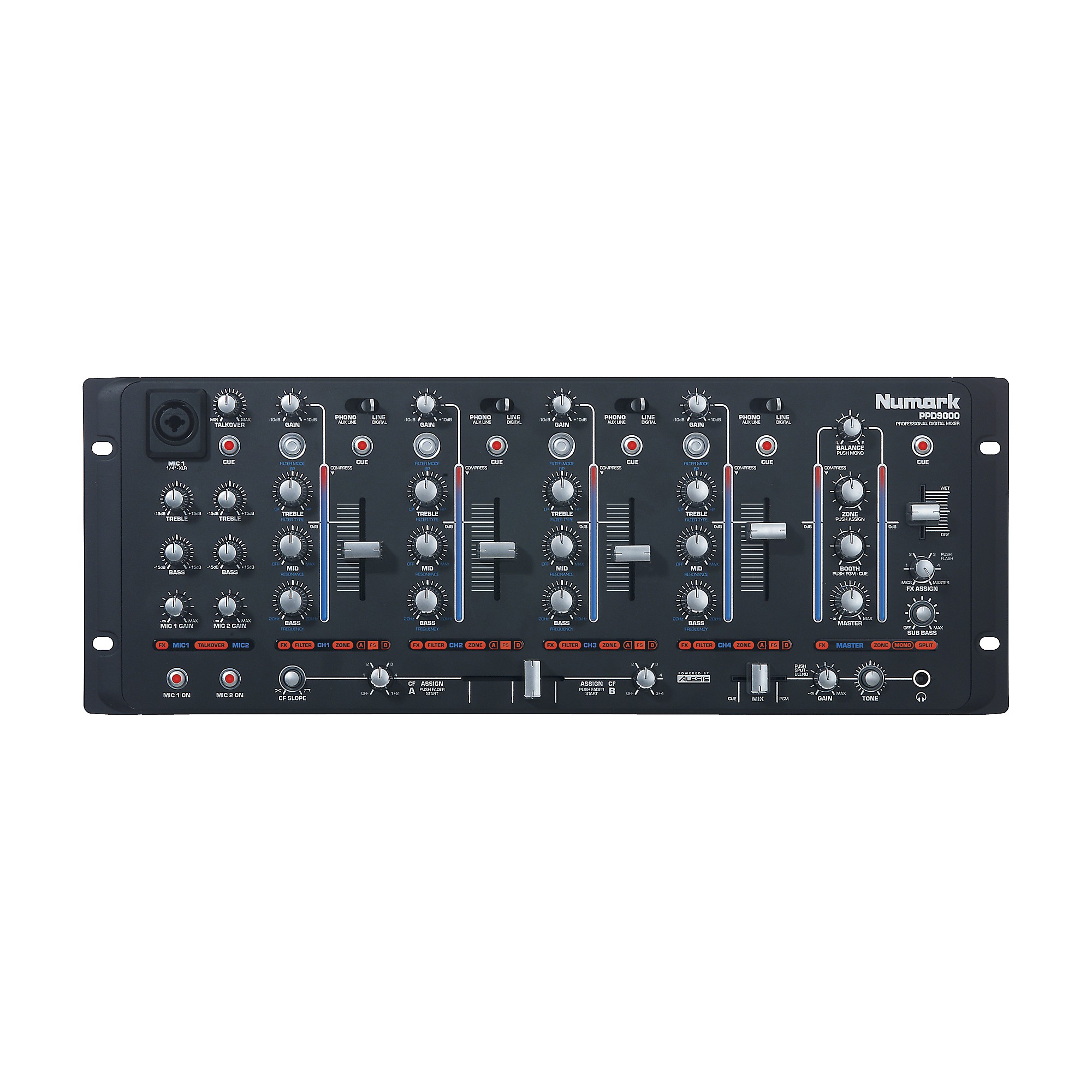 Numark PPD9000 4-Channel Digital Rackmount DJ Mixer | Guitar Center