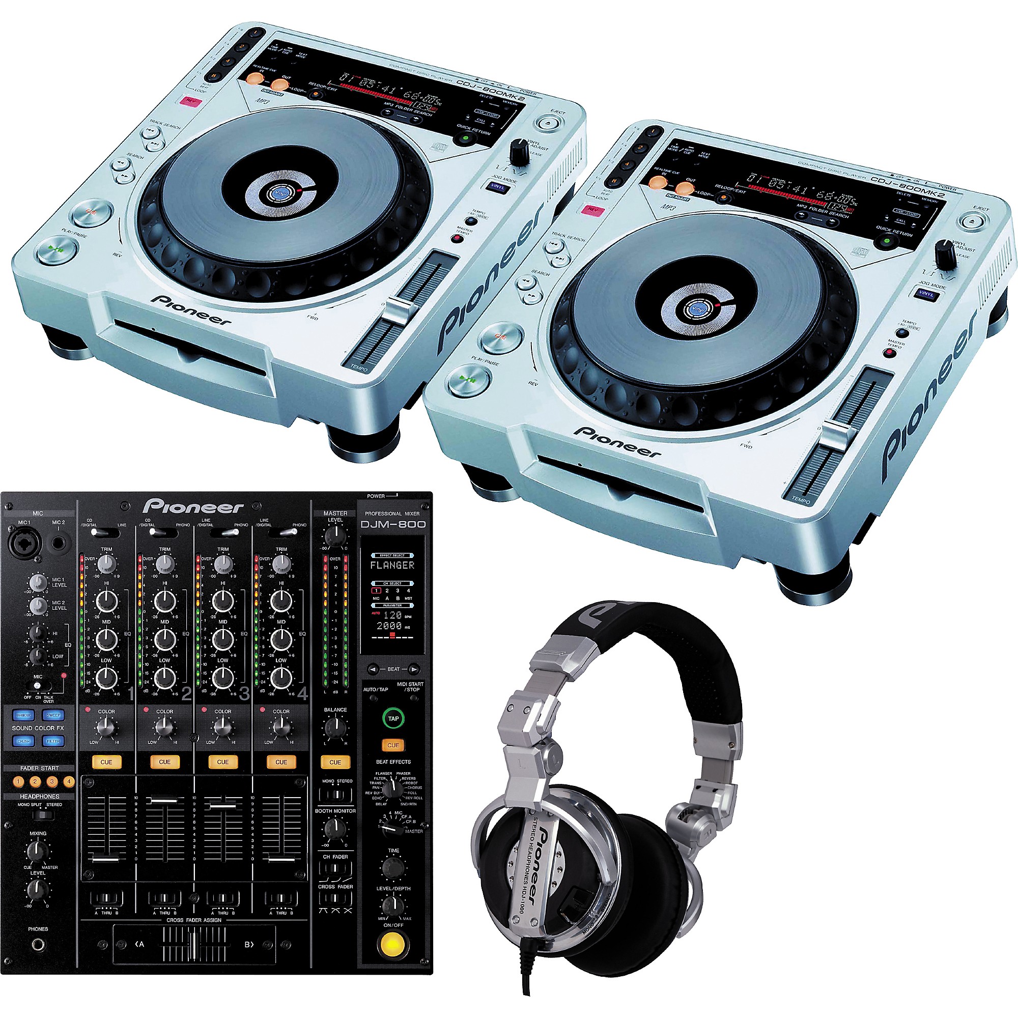 Pioneer DJ CDJ800MK2/DJM800 Package - Free Headphones! | Guitar Center