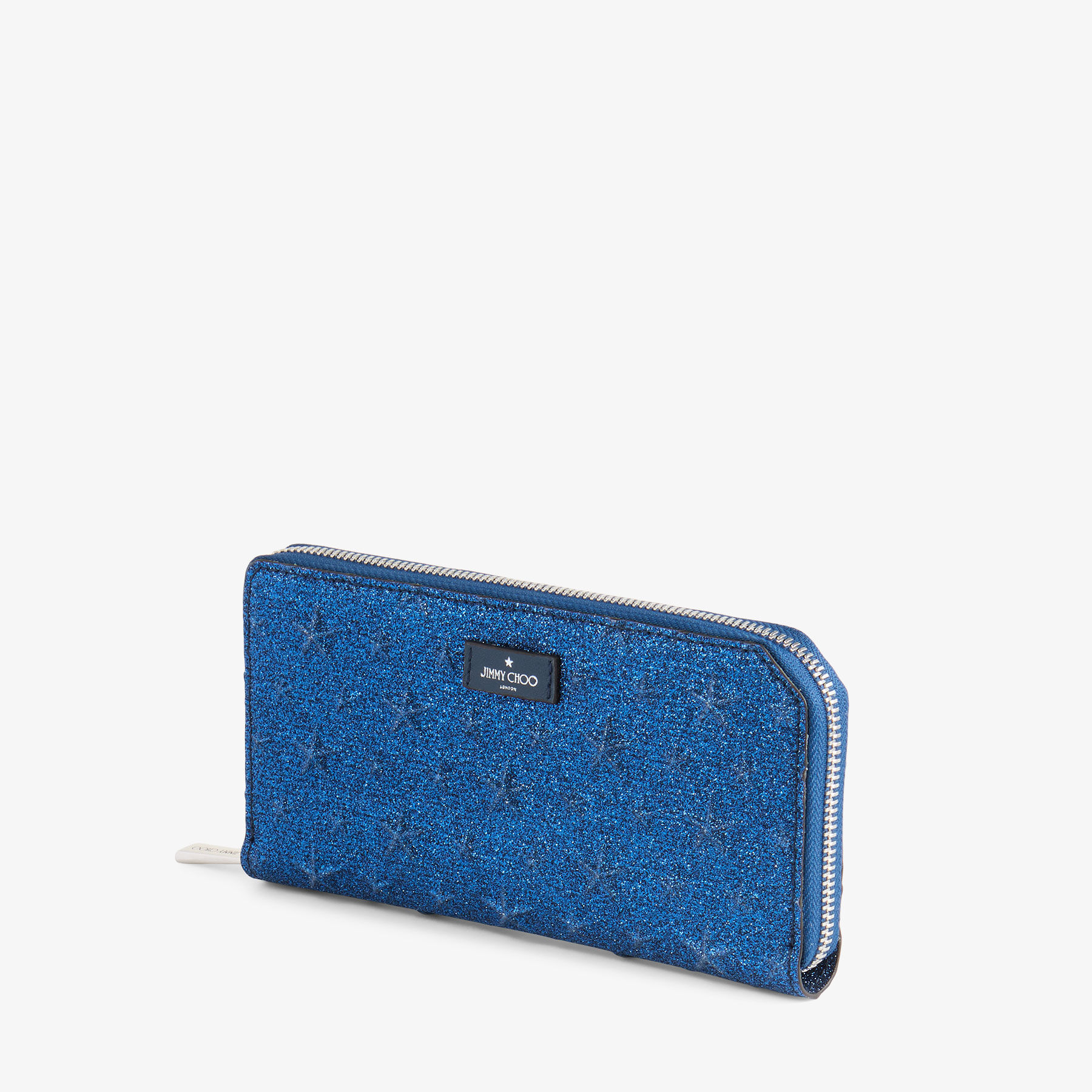 カーナビー / S | ネイビーグリッターレザー・ウォレット | ジミー チュウ