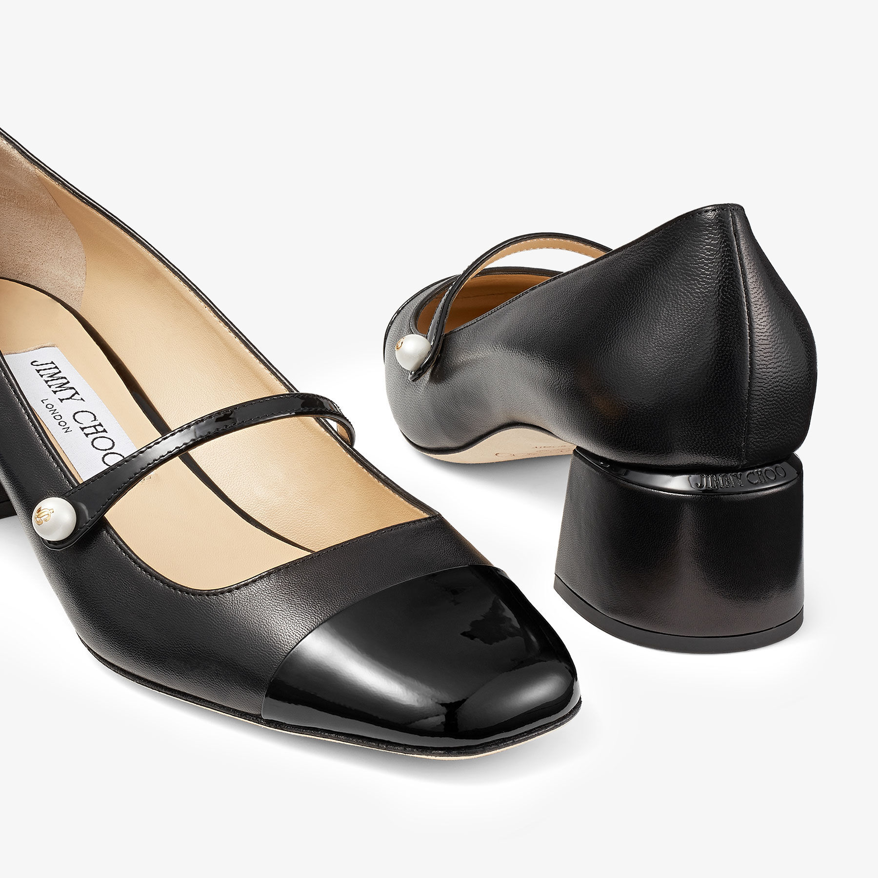 ELISA 45 | Black ナッパレザー X パテントレザー・パンプス | 2023年