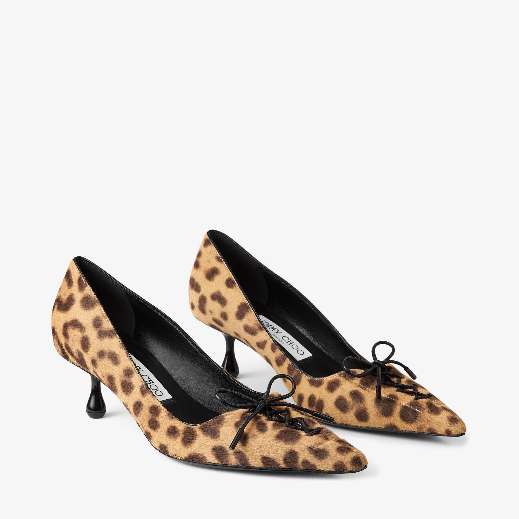 Scarlett 50 | Natural Leopard Print Pony Pumps | JIMMY CHOO