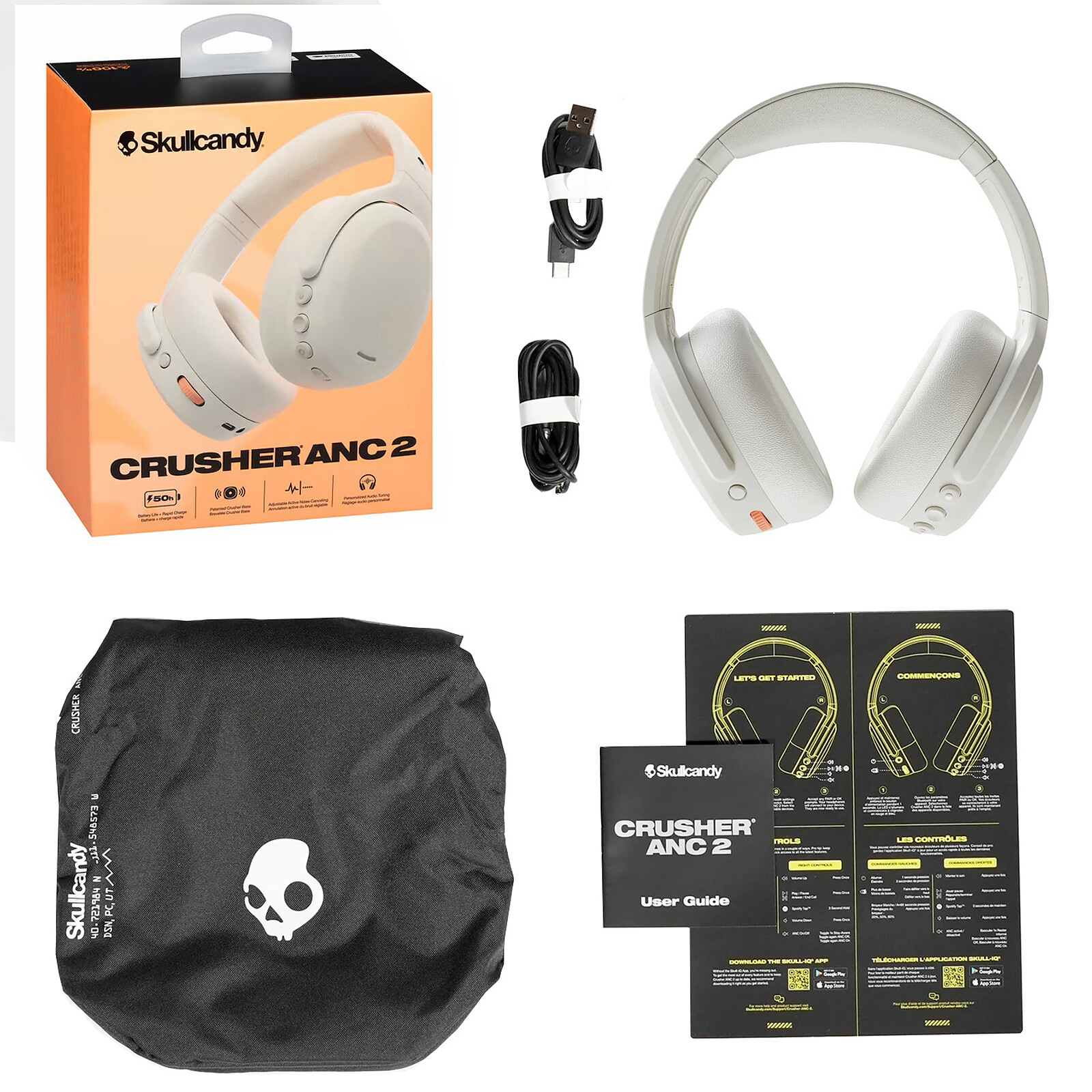 Skullcandy Crusher ANC 2 White - Headphones - LDLC