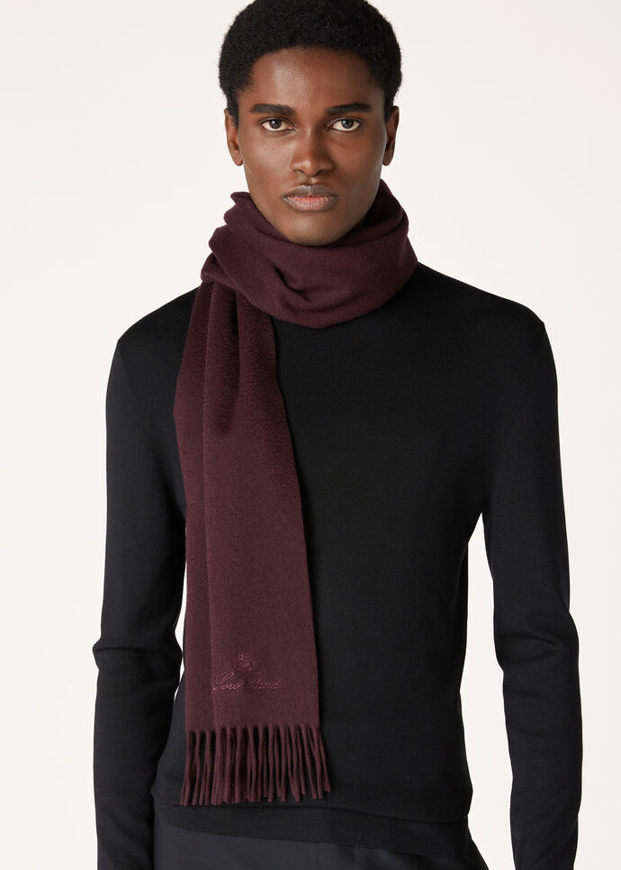 Grande Unita Scarf Cashmere Deep Burgundy | Scarves Loro Piana US