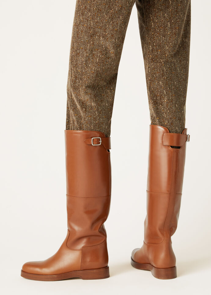 Lupo High Boot Calfskin Tanned Calf | High Boots Loro Piana US