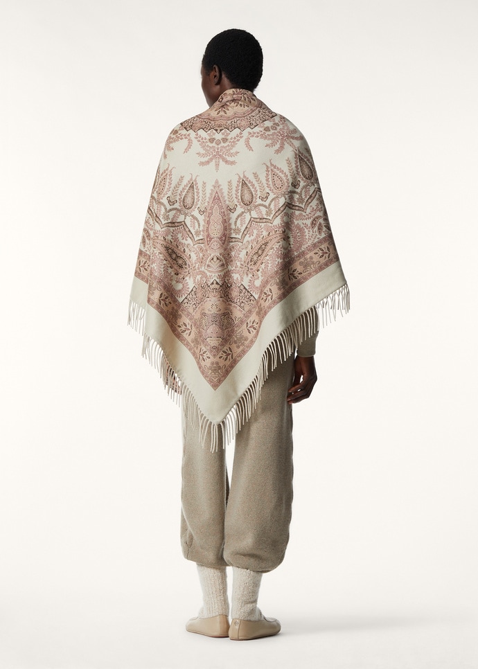 Punjab Shawl Cashmere Ivory/Powder | Shawls Loro Piana US