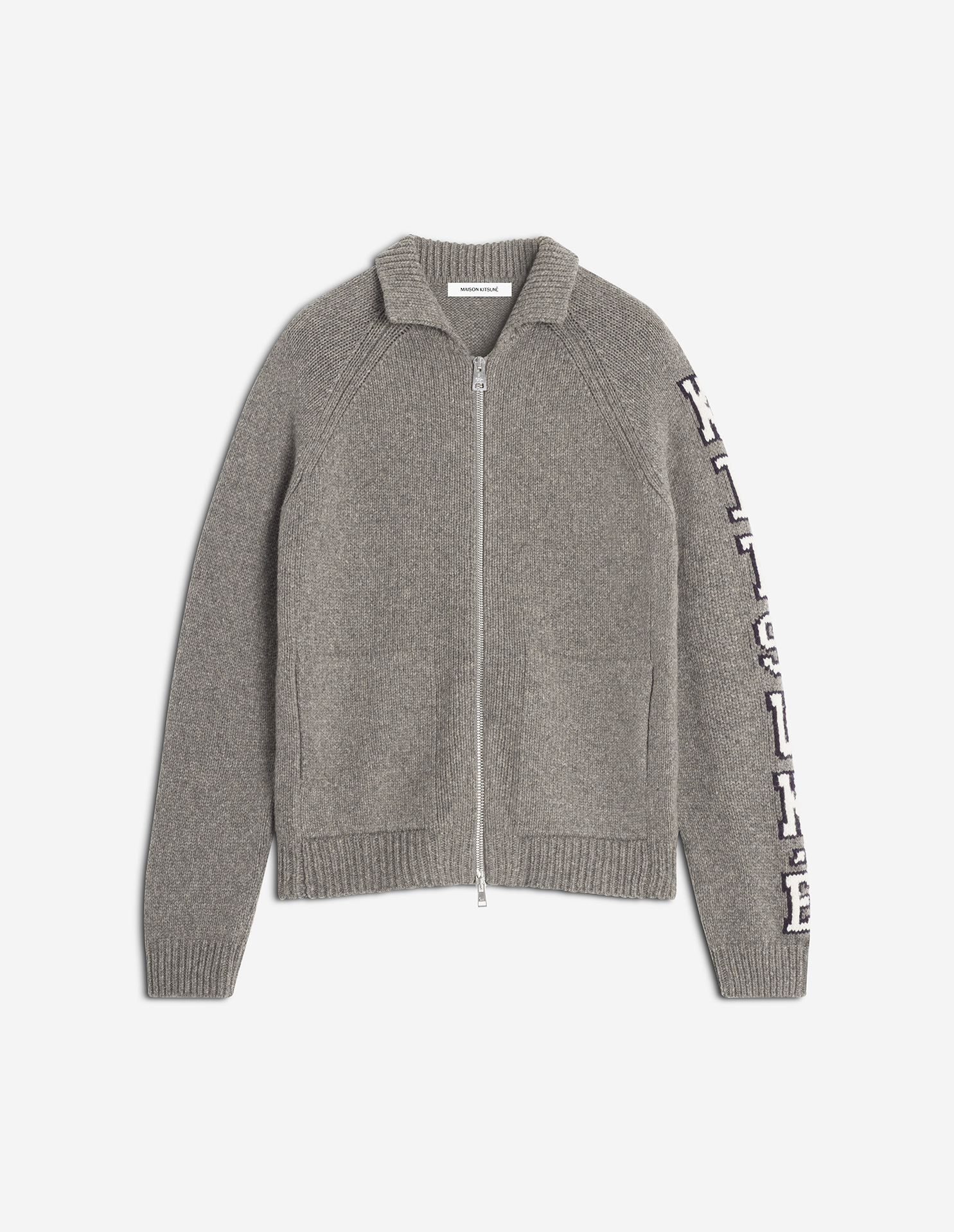 カレッジ ニット ウール ジャケット | Maison Kitsuné