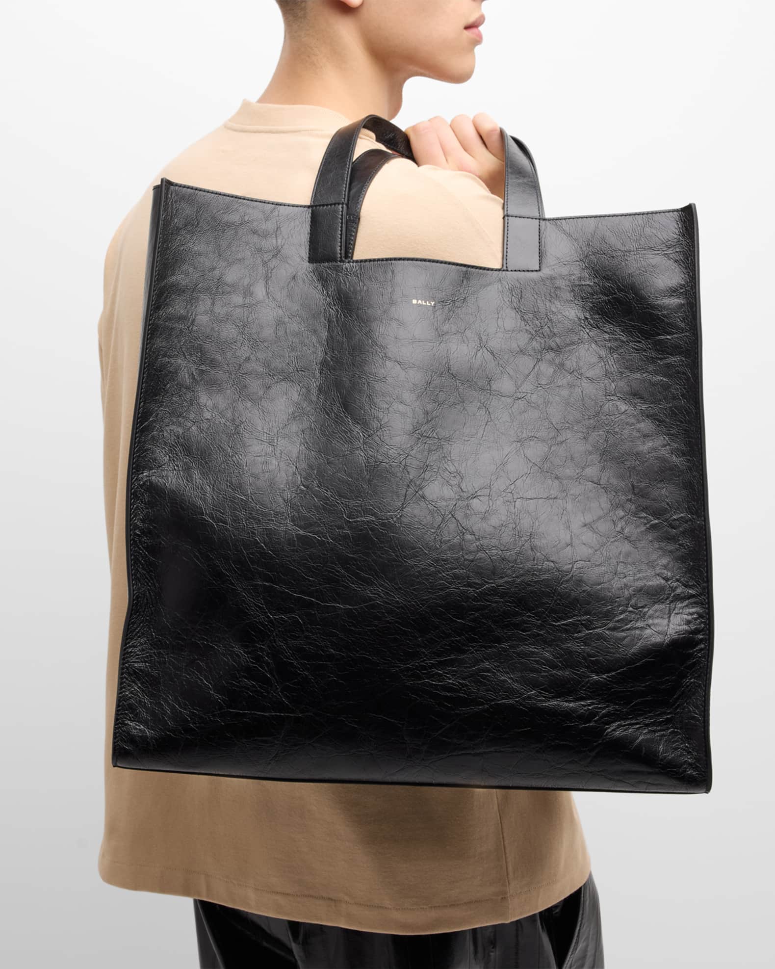 Bally Men's Easy Calf Leather Tote Bag | Neiman Marcus