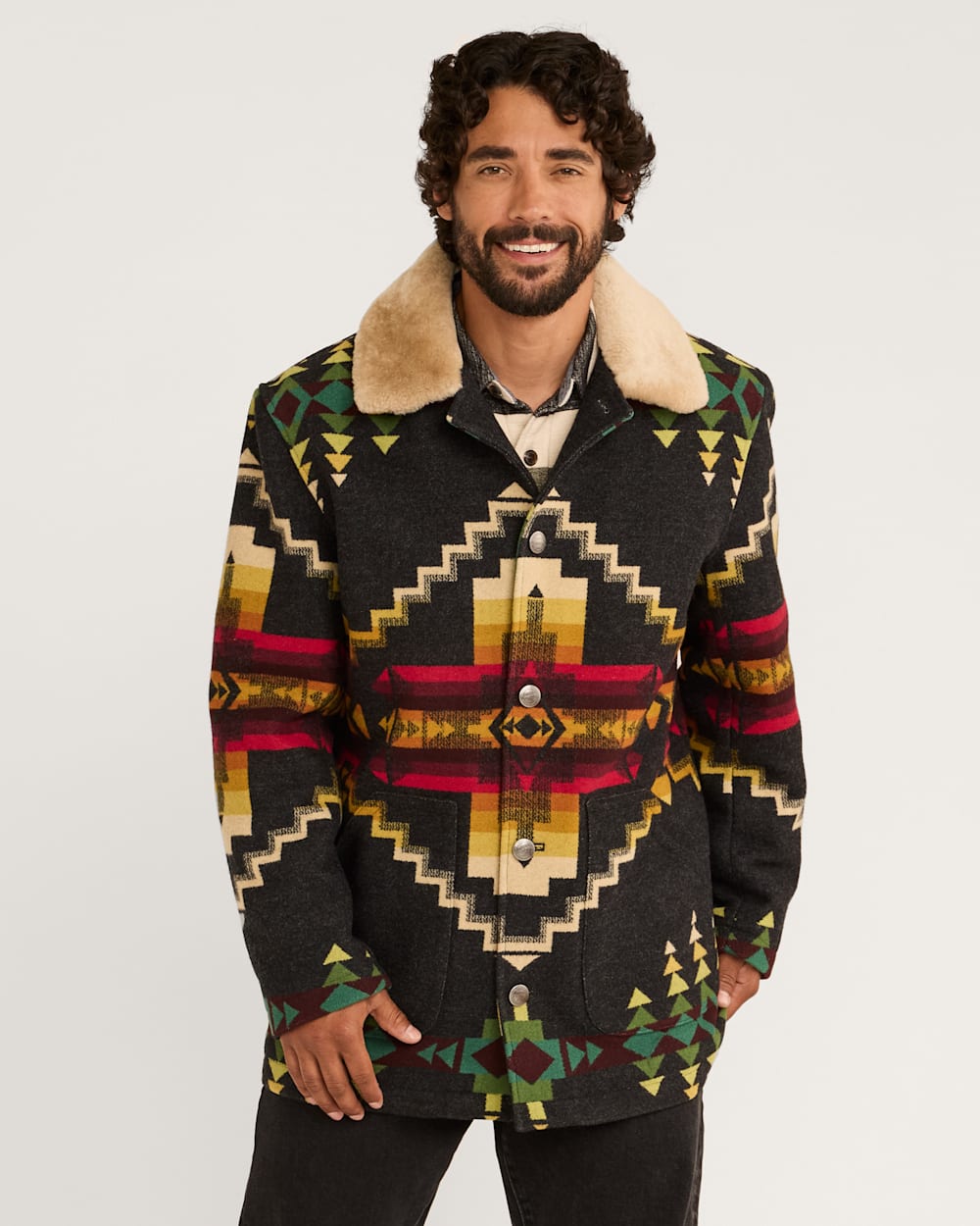 Shop Men's Brownsville Shearling Collar Coat for Winter Style