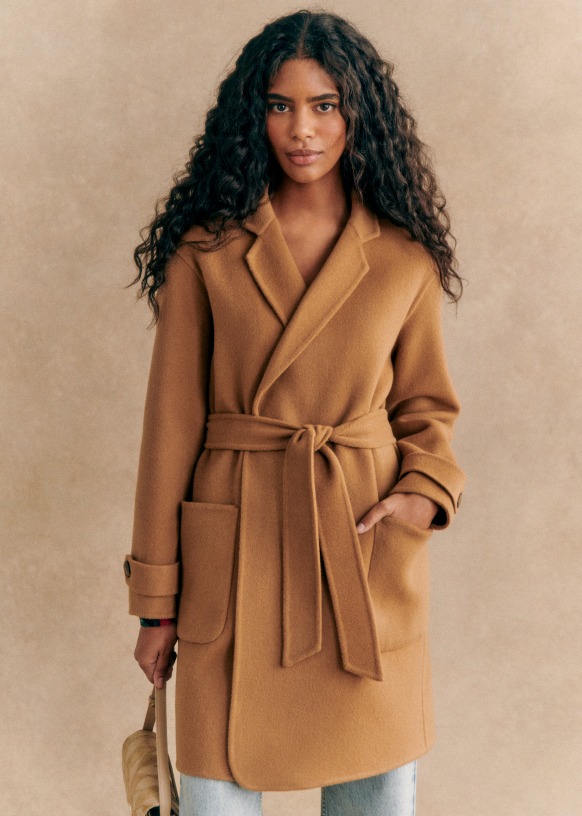 Rick Coat - Camel - Wool - Sézane