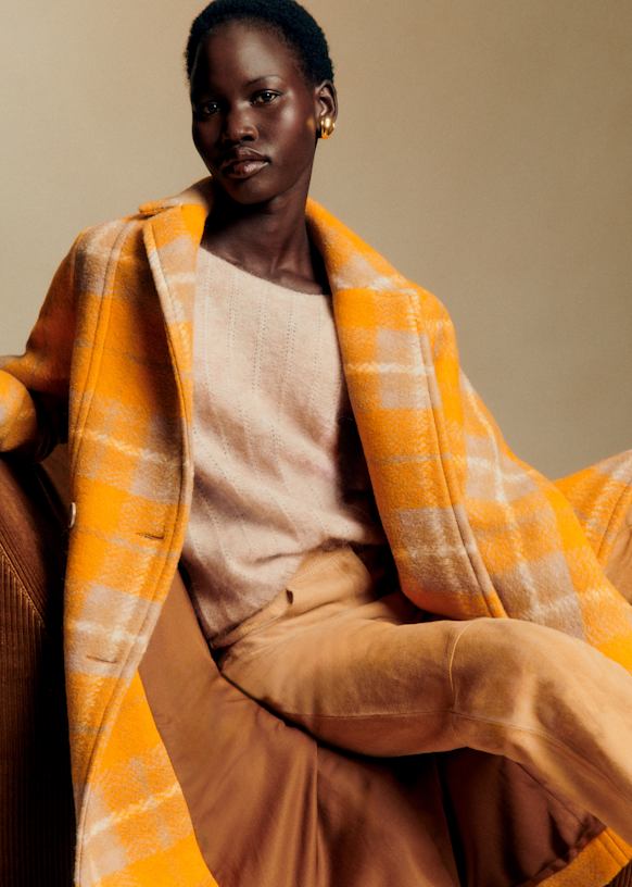 Viktor Coat - Blue checks - Wool - Octobre Éditions