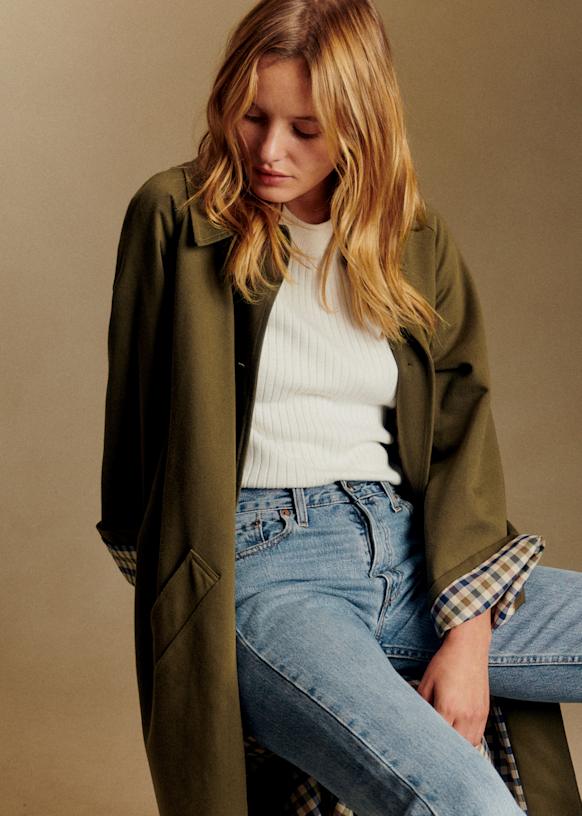 Clyde Coat - Dark Green - Organic Cotton - Sézane