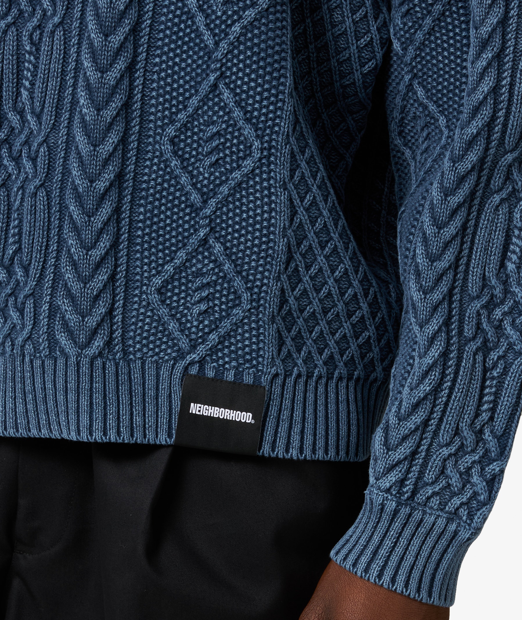 Neighborhood Washed Cable Sweater in Khaki | SVD