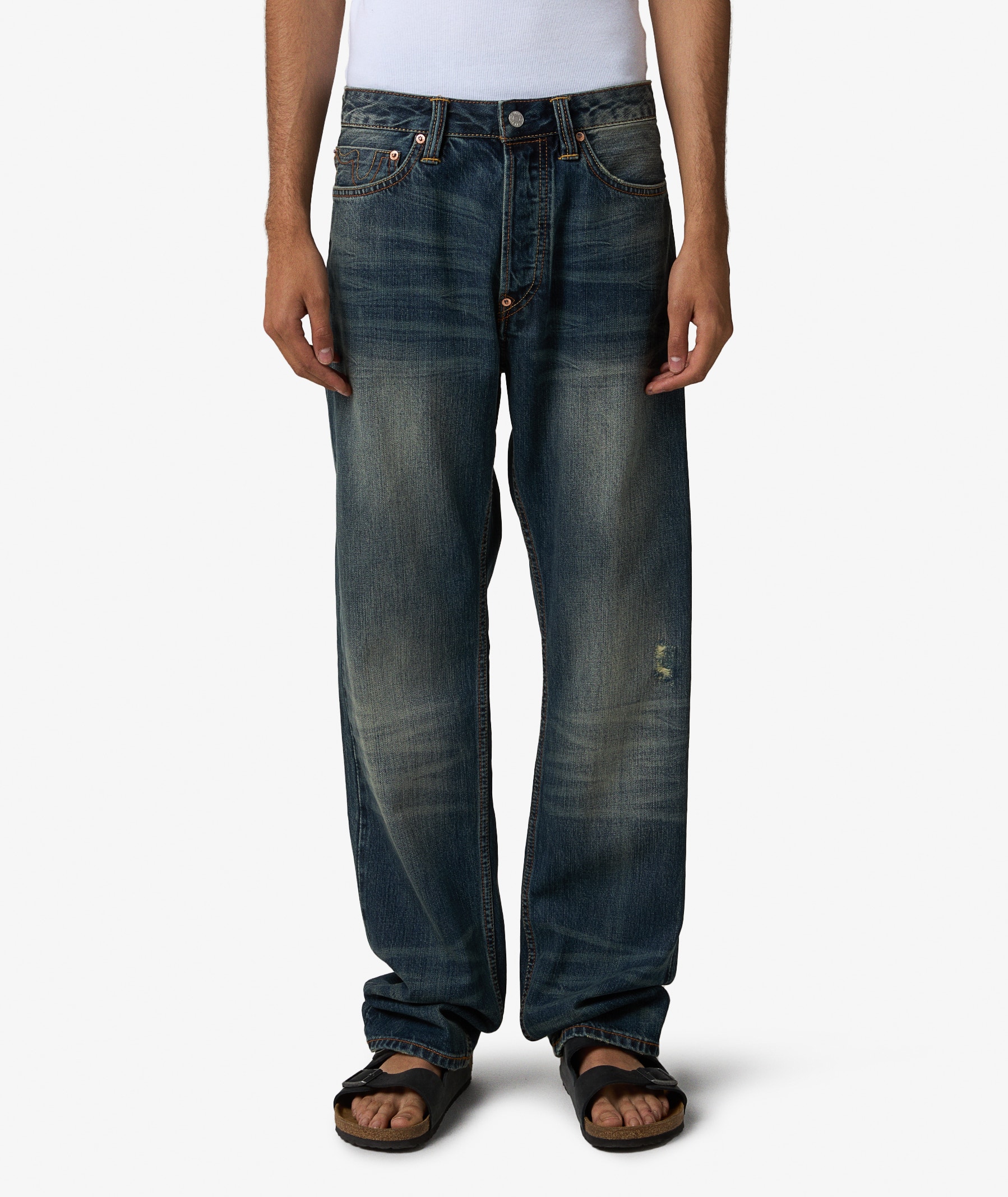 Evisu 7-Pocket Seagull Appliqué Embroidery Jeans | Navy Blue | SVD USA