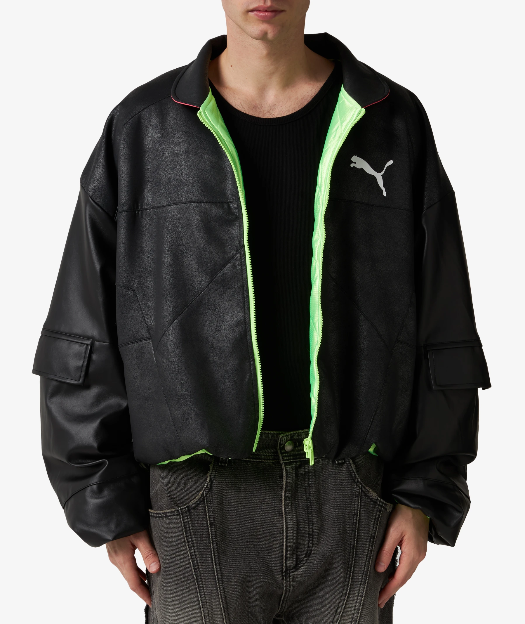 Puma Leather Jacket x A$AP ROCKY in Black | SVD