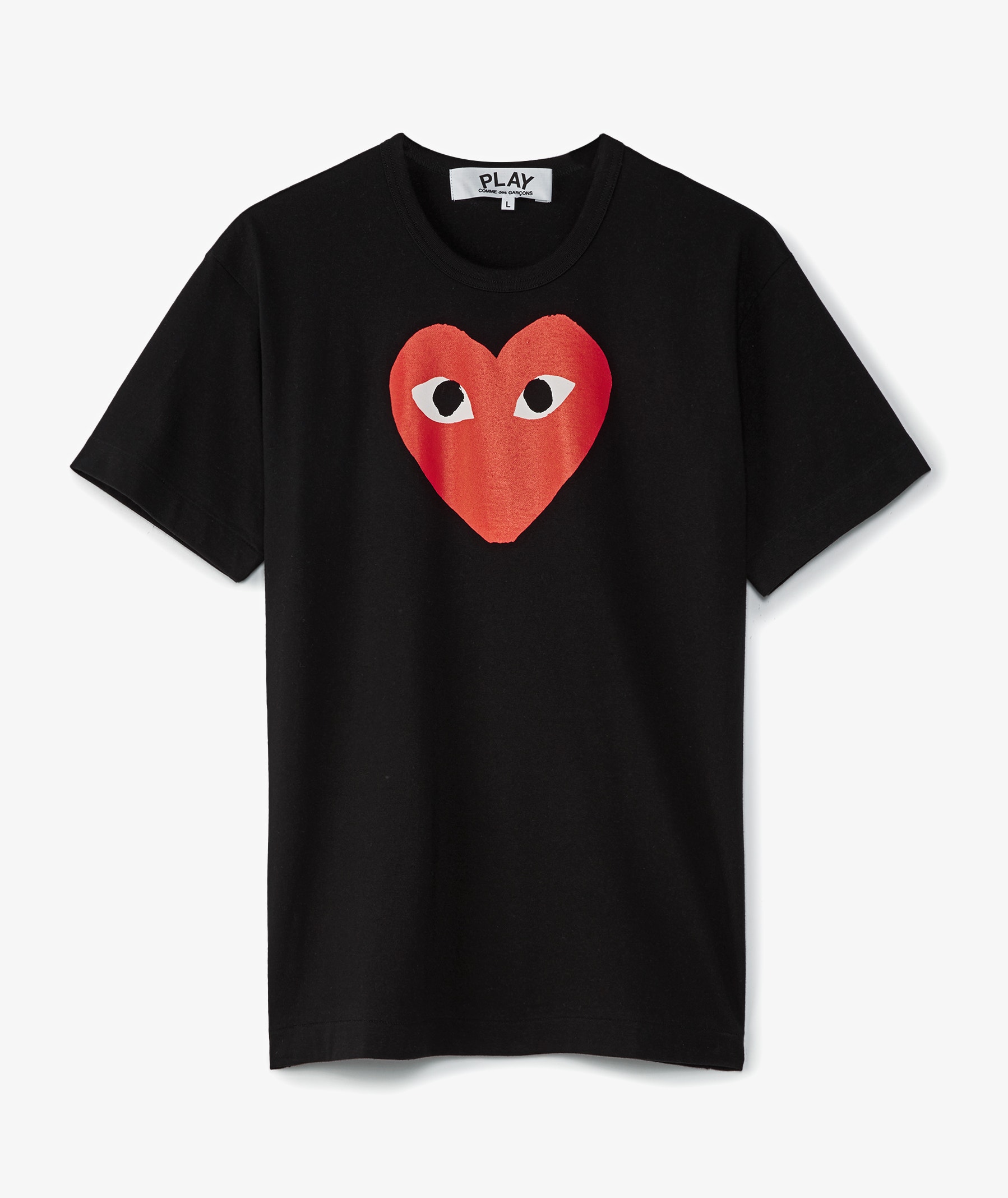 Black Comme des Garçons Play Red Heart Knit T-Shirt | SVD