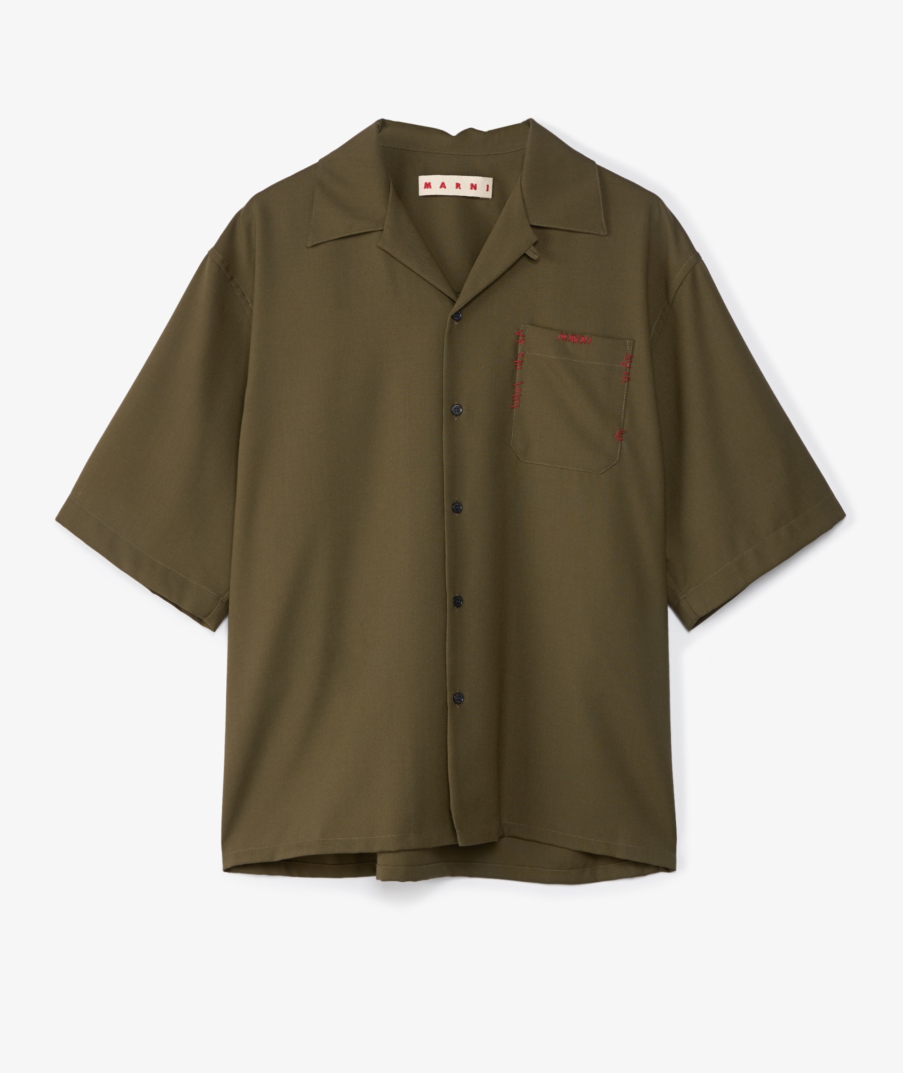 Marni Short Sleeve Shirt | Deep Sage | SVD USA