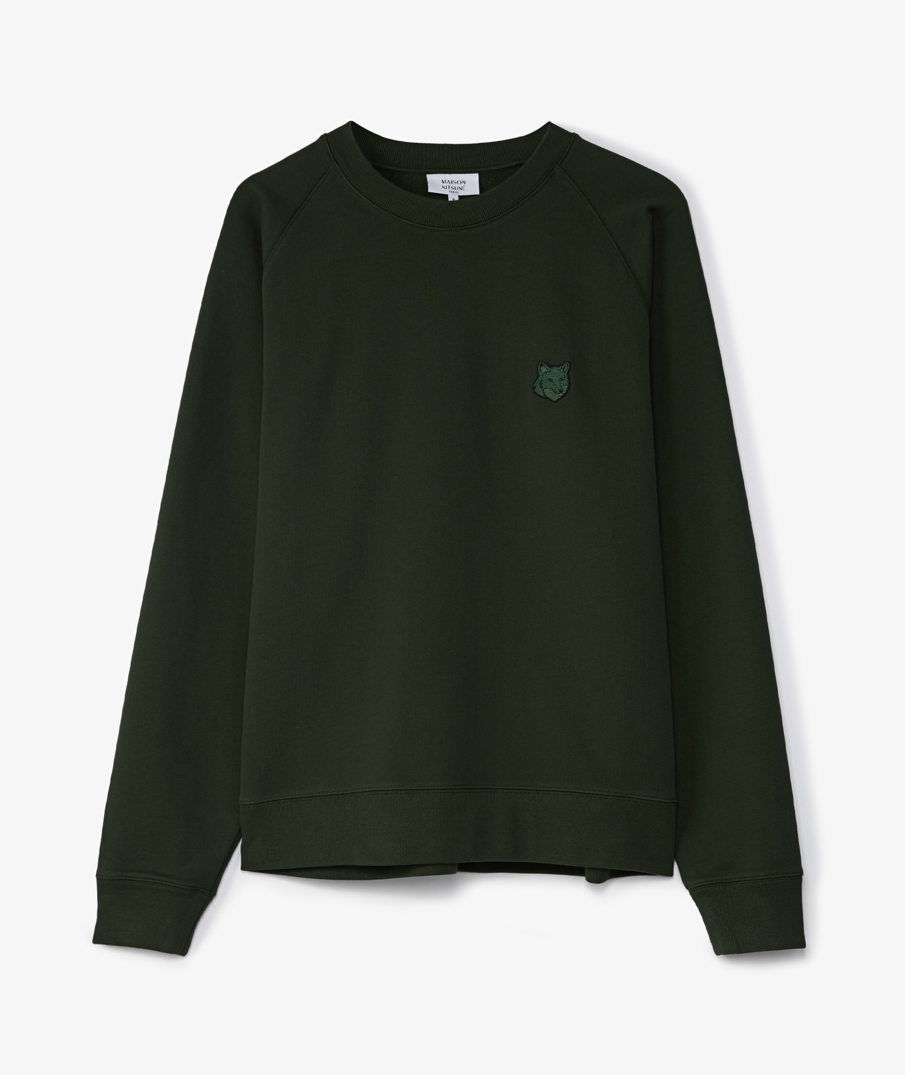 MAISON KITSUNÉ Bold Fox Head Patch Oversized Crewneck in Dark