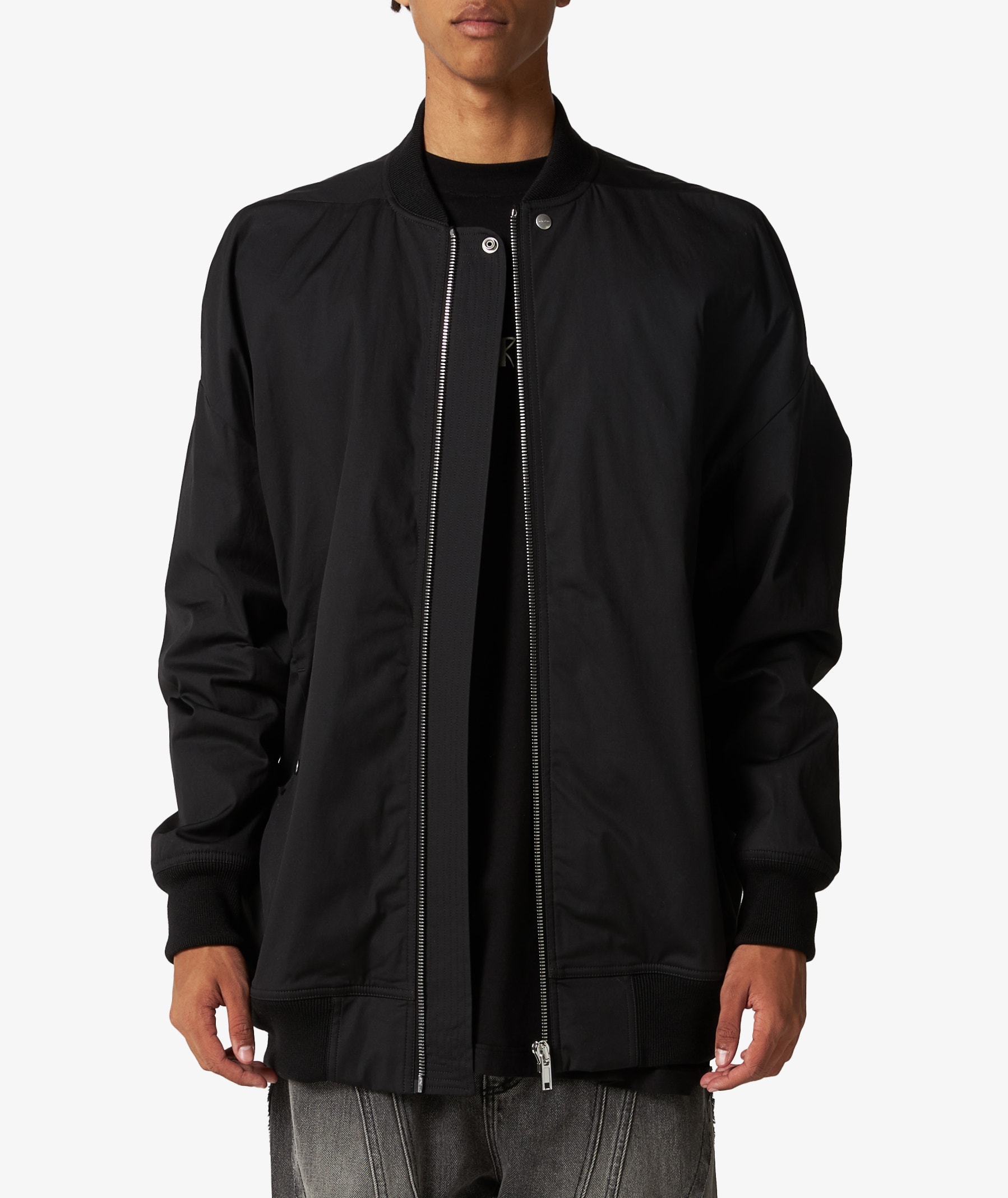 Rick Owens Jumbo Peter Flight Bomber Jacket in Black | SVD