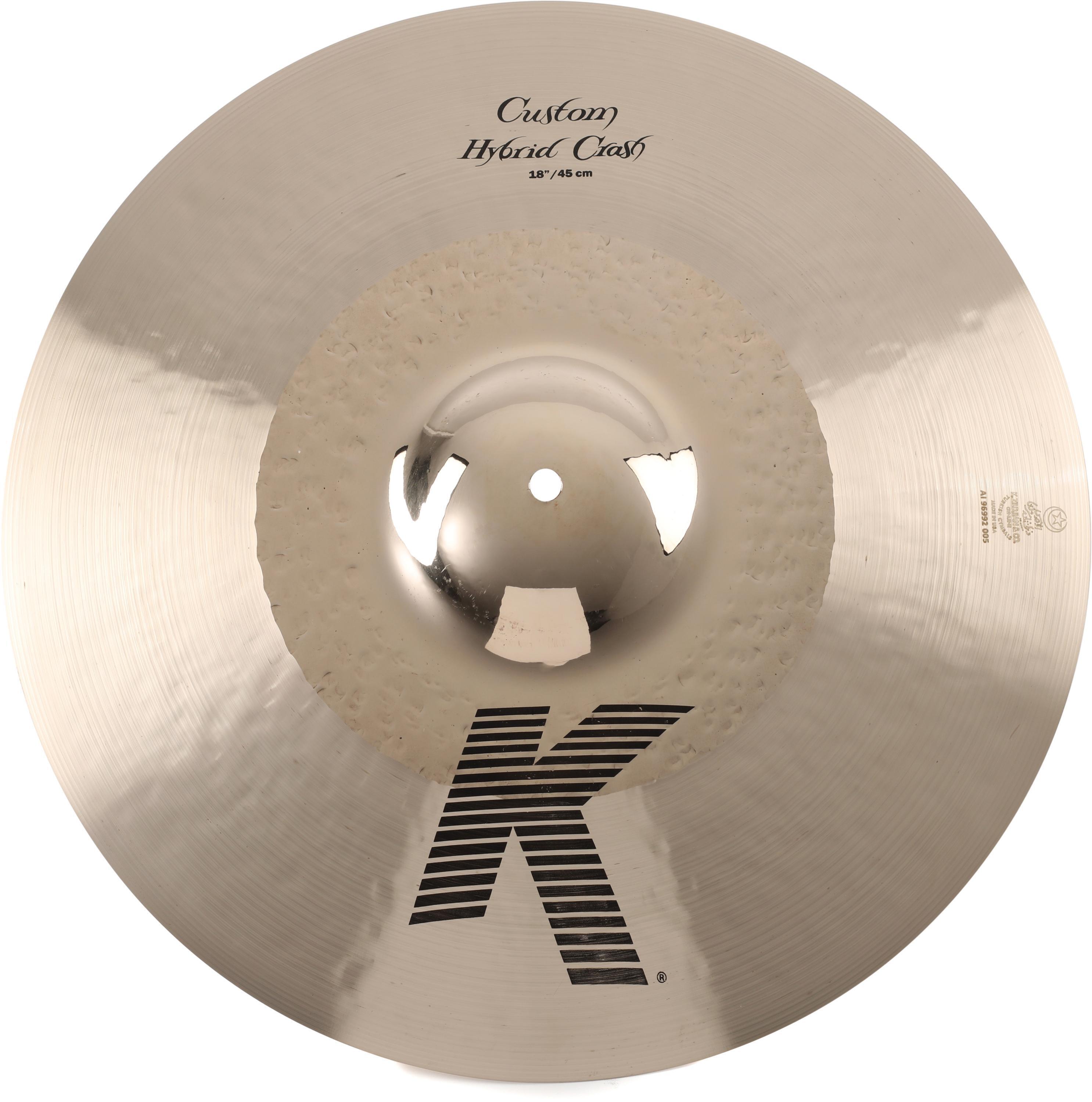Zildjian 18 inch K Custom Hybrid Crash Cymbal | Sweetwater