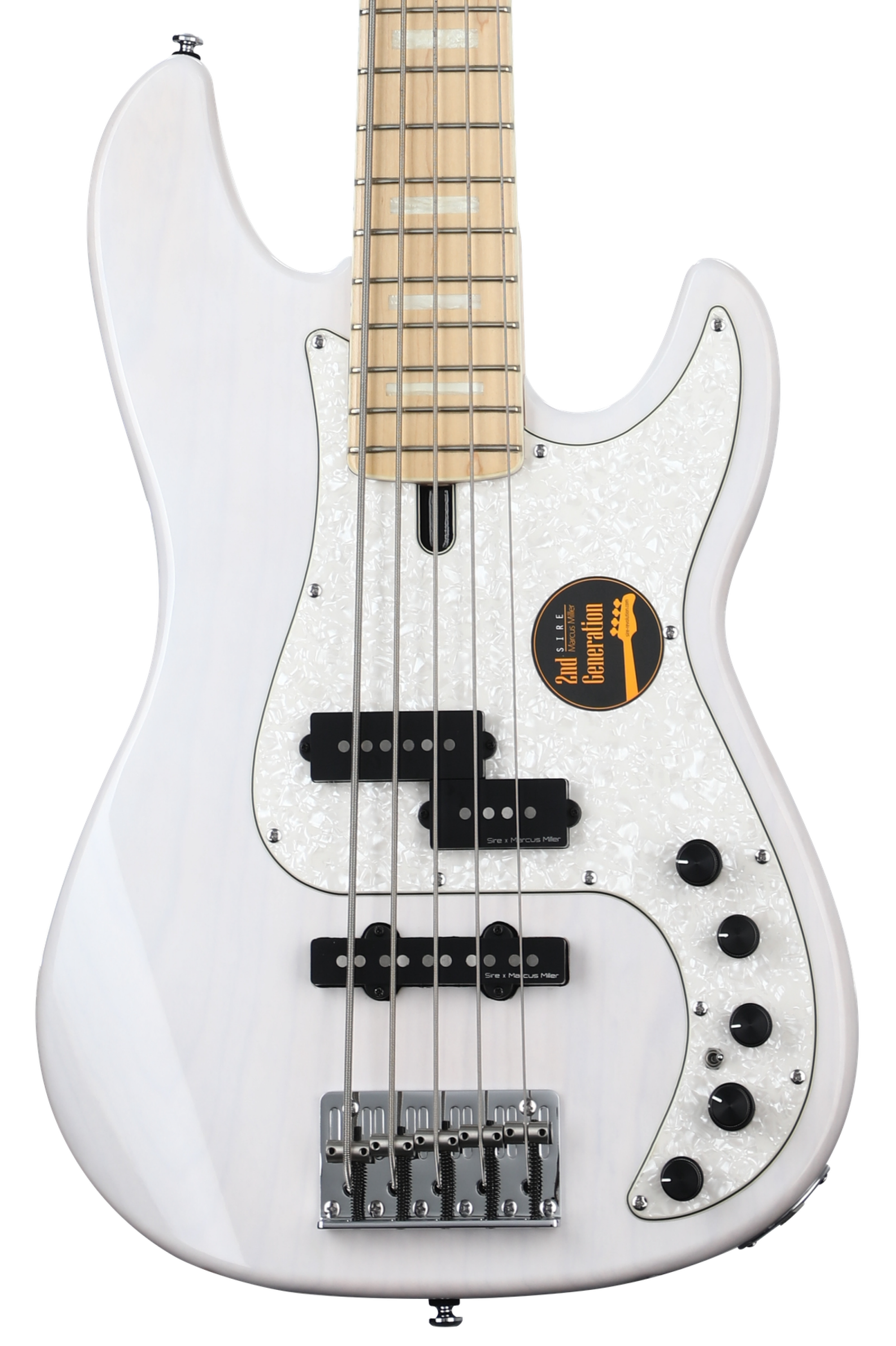 Sire Marcus Miller P7 Swamp Ash 5-string Bass Guitar - White