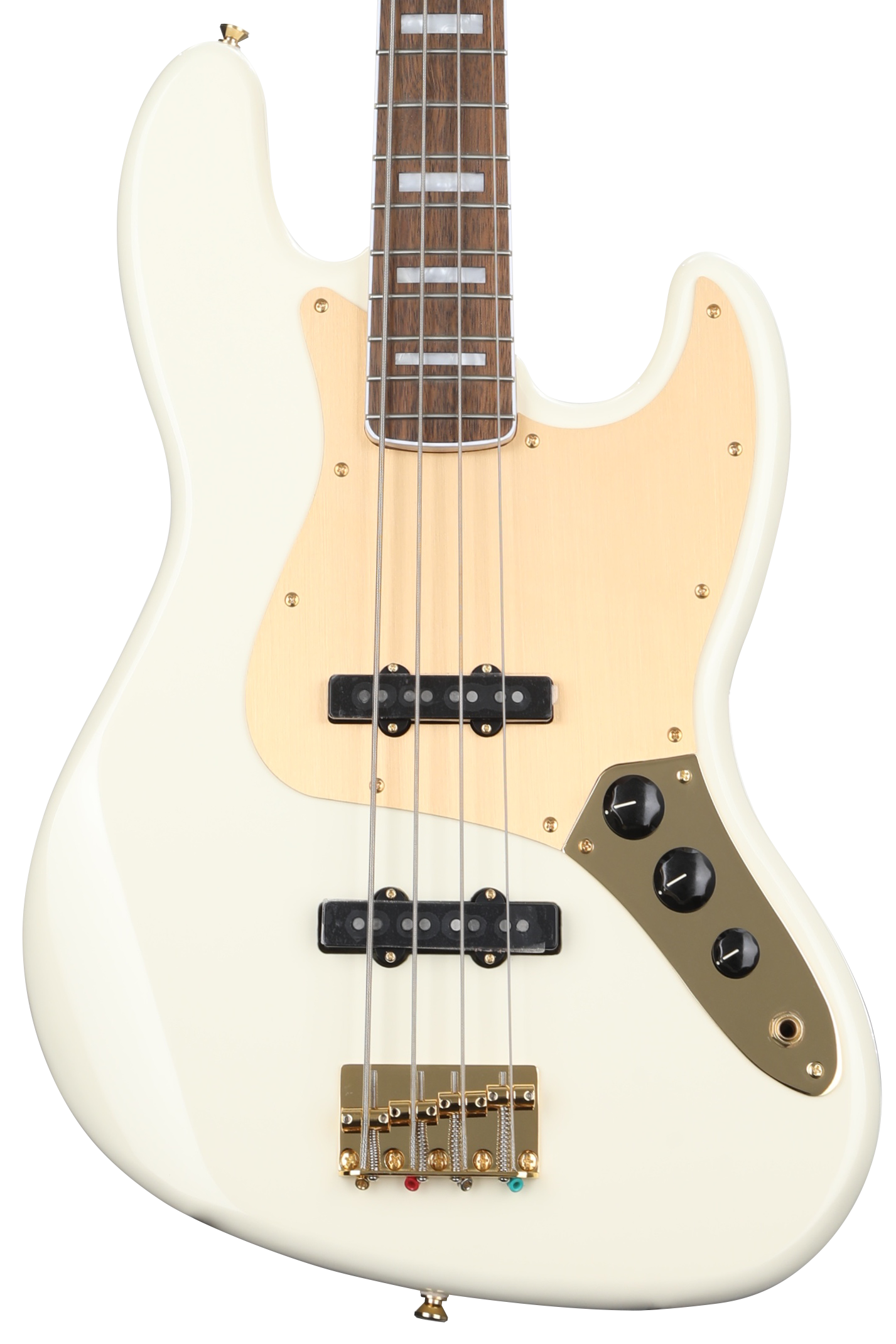 Squier 40th Anniversary Gold Edition Jazz Bass - Olympic White